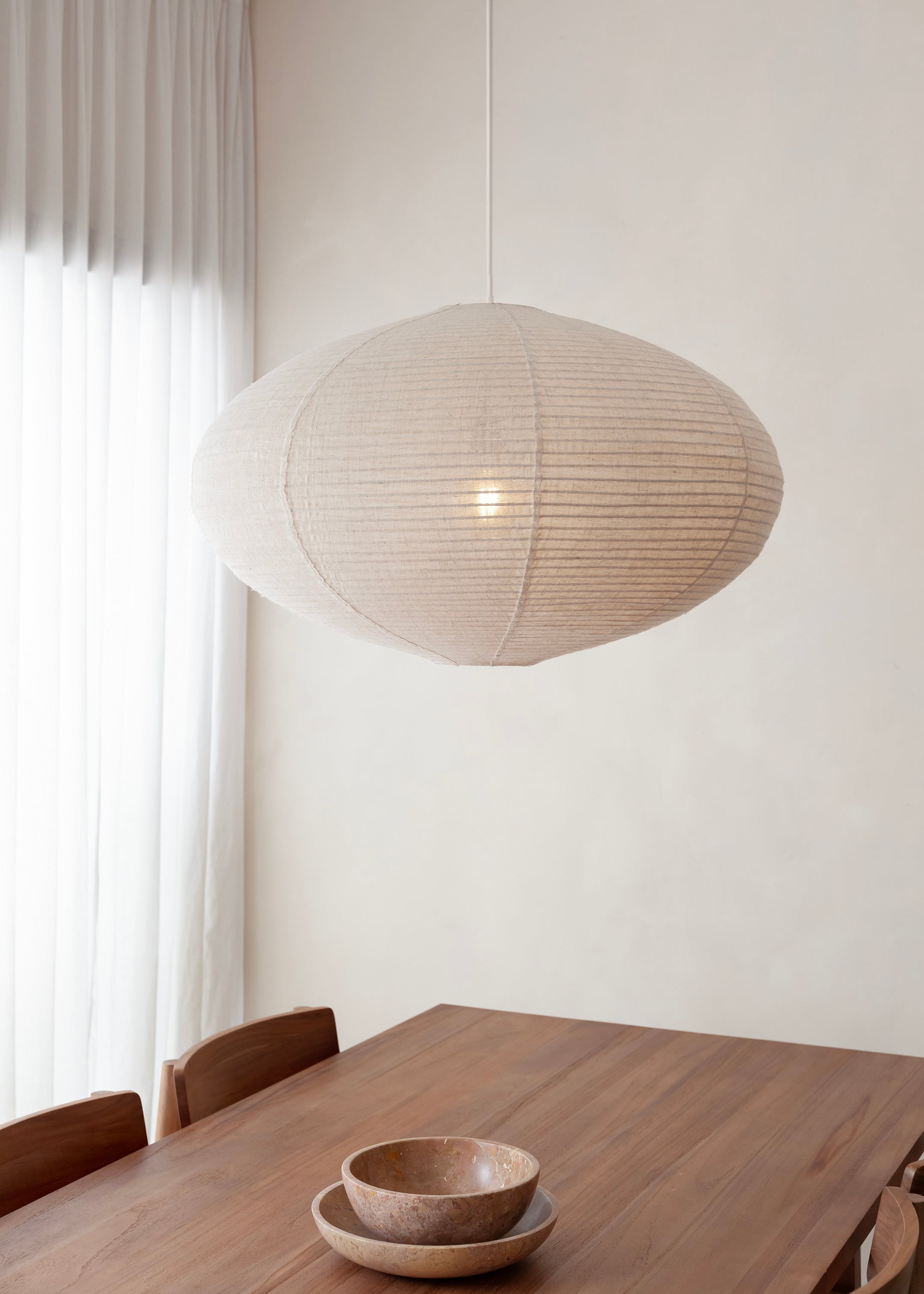 Celia Linen Lantern / Natural