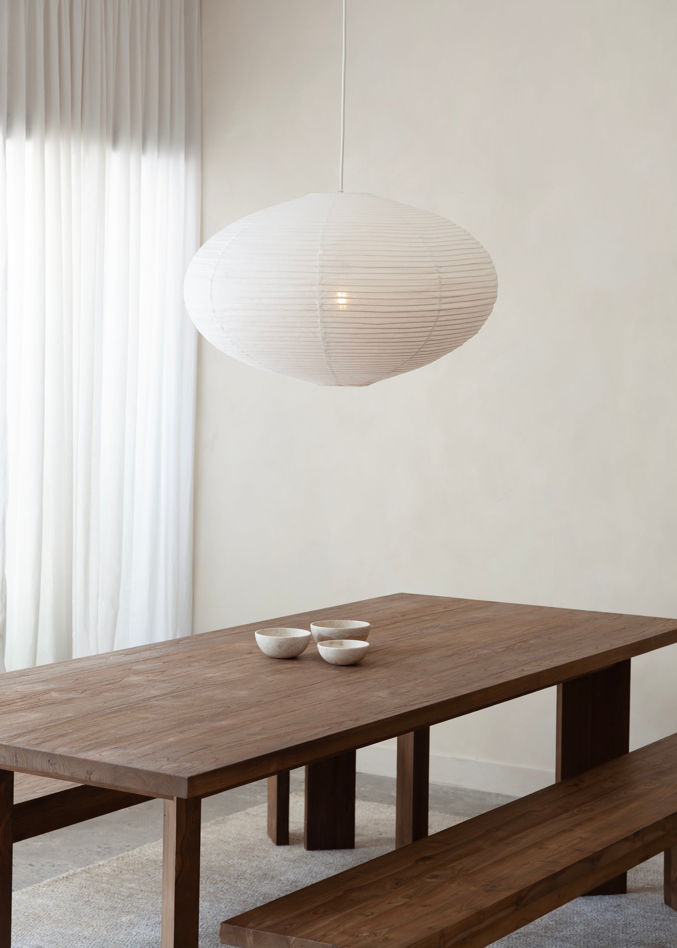 Celia Linen Lantern / Off White