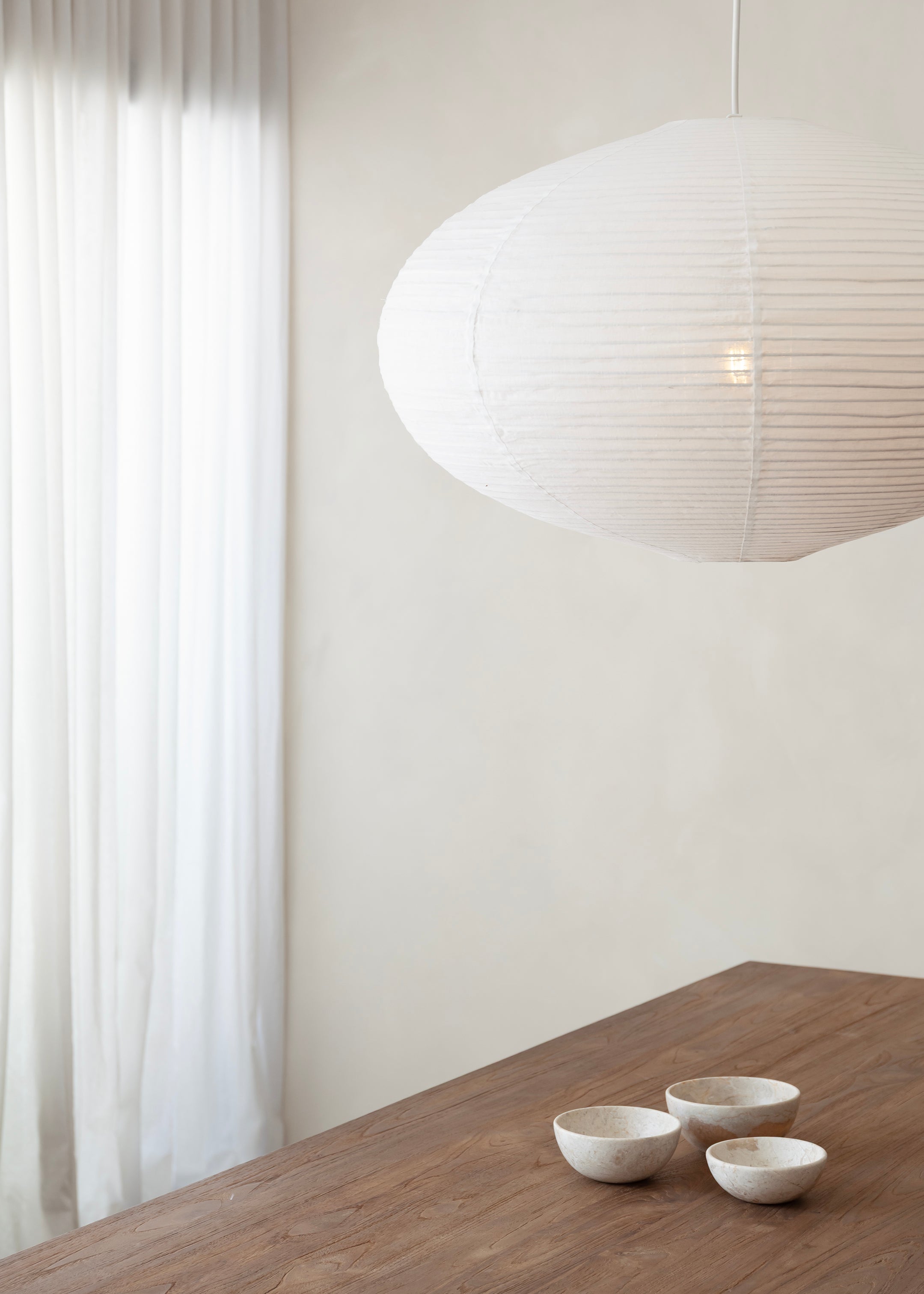 Celia Linen Lantern / Off White