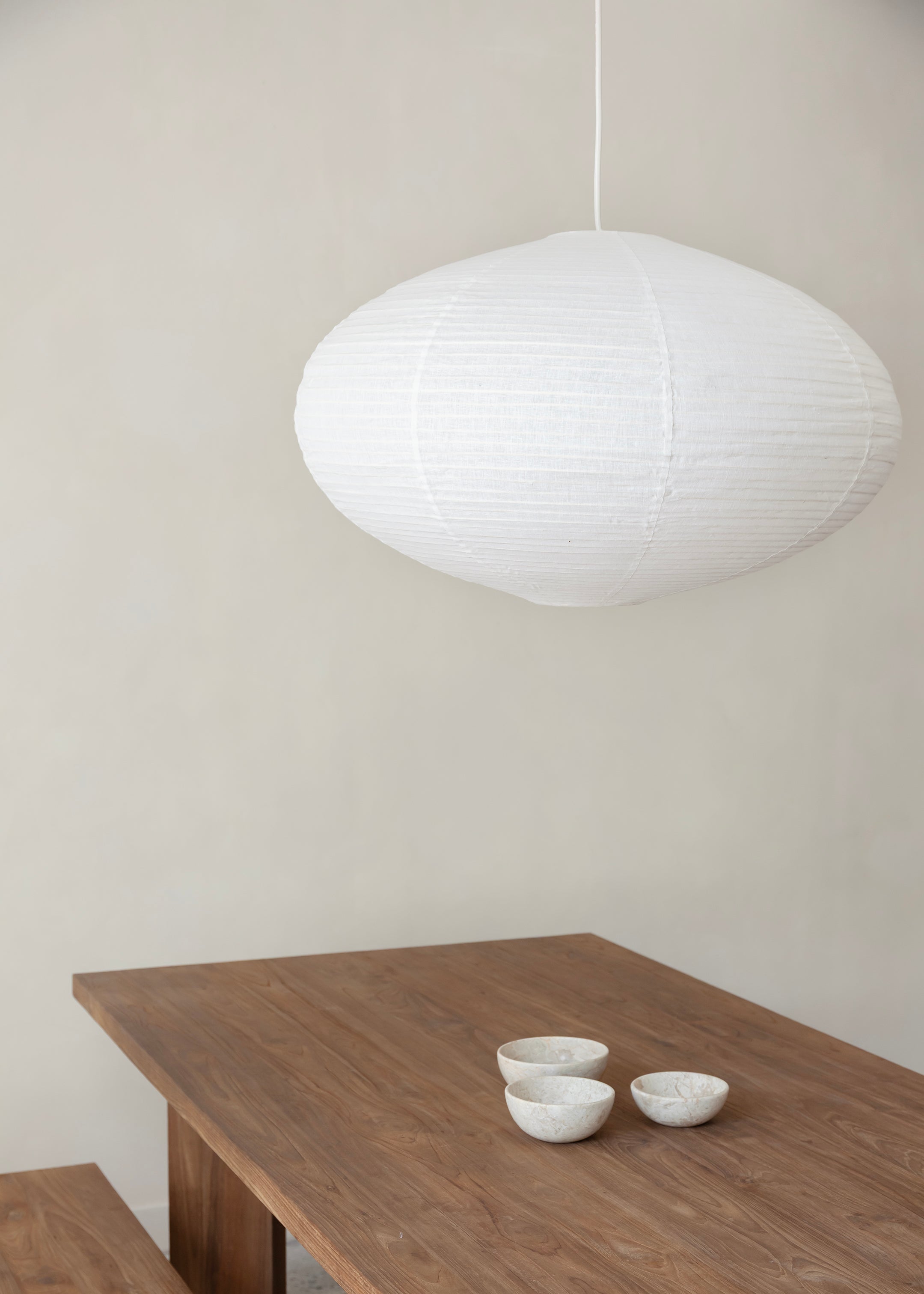Celia Linen Lantern / Off White