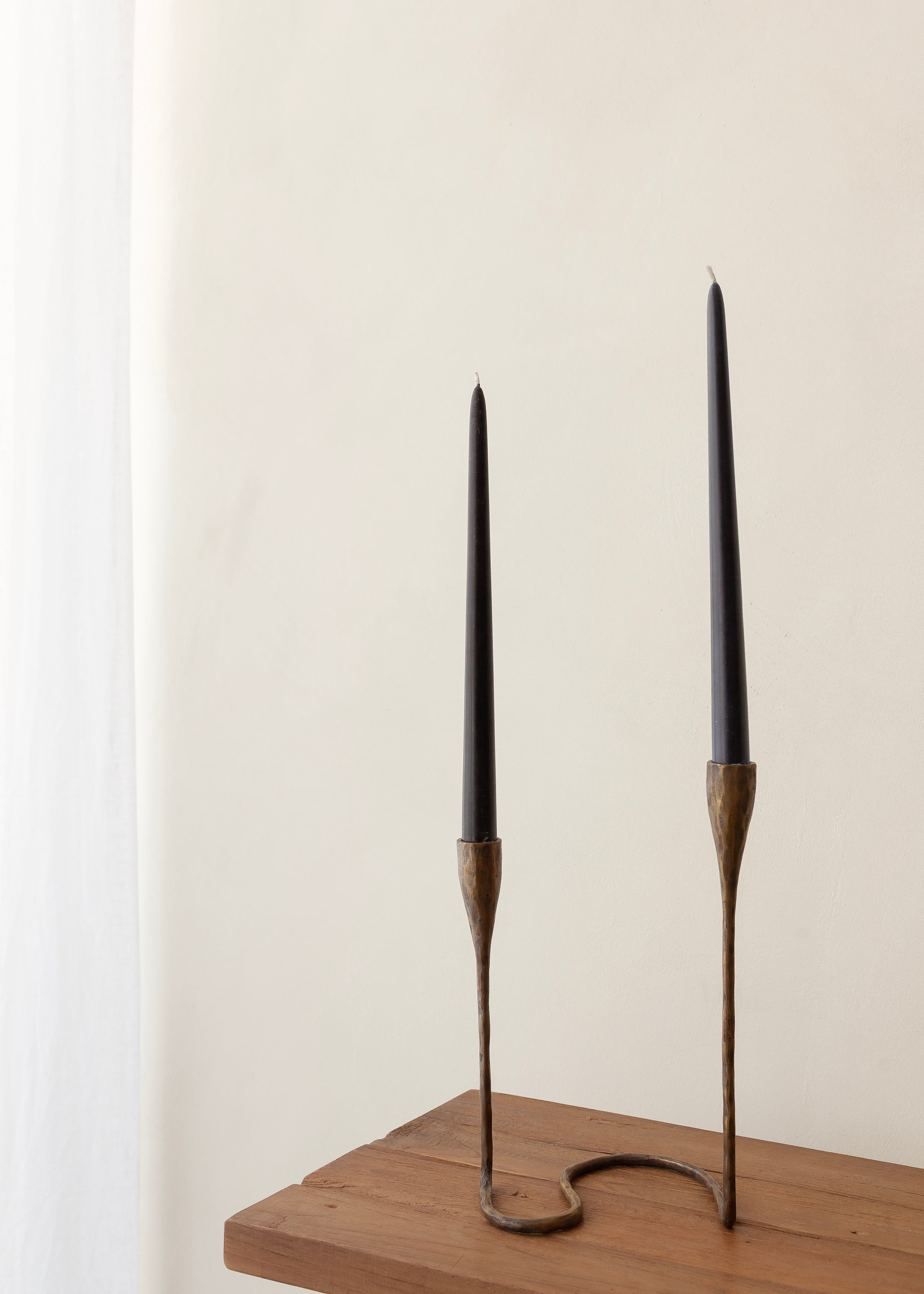 Tapered Candle Set of 3 / Black