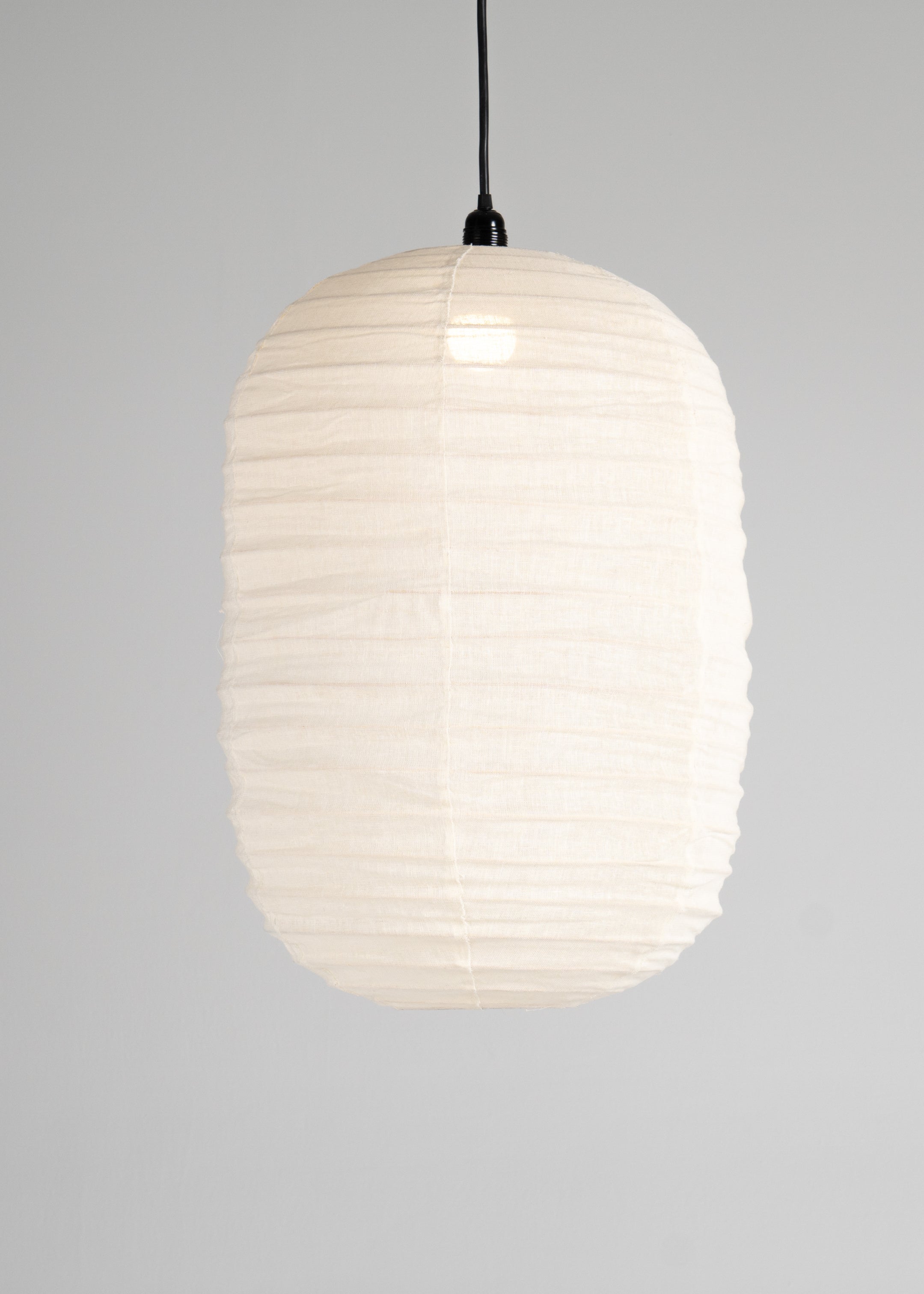 Shanti Linen Lantern / Off  White