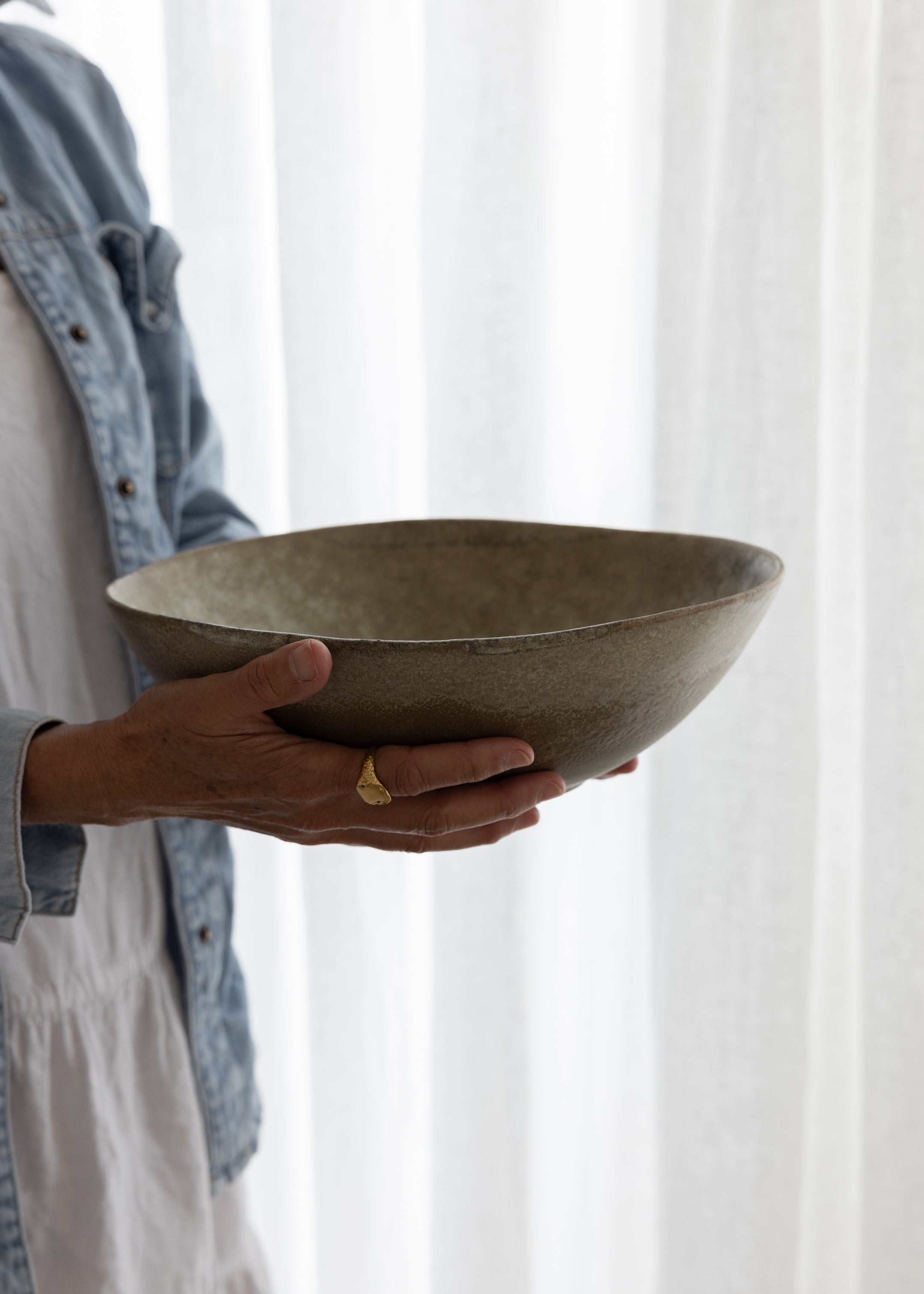 Dusk Stoneware Salad Bowl