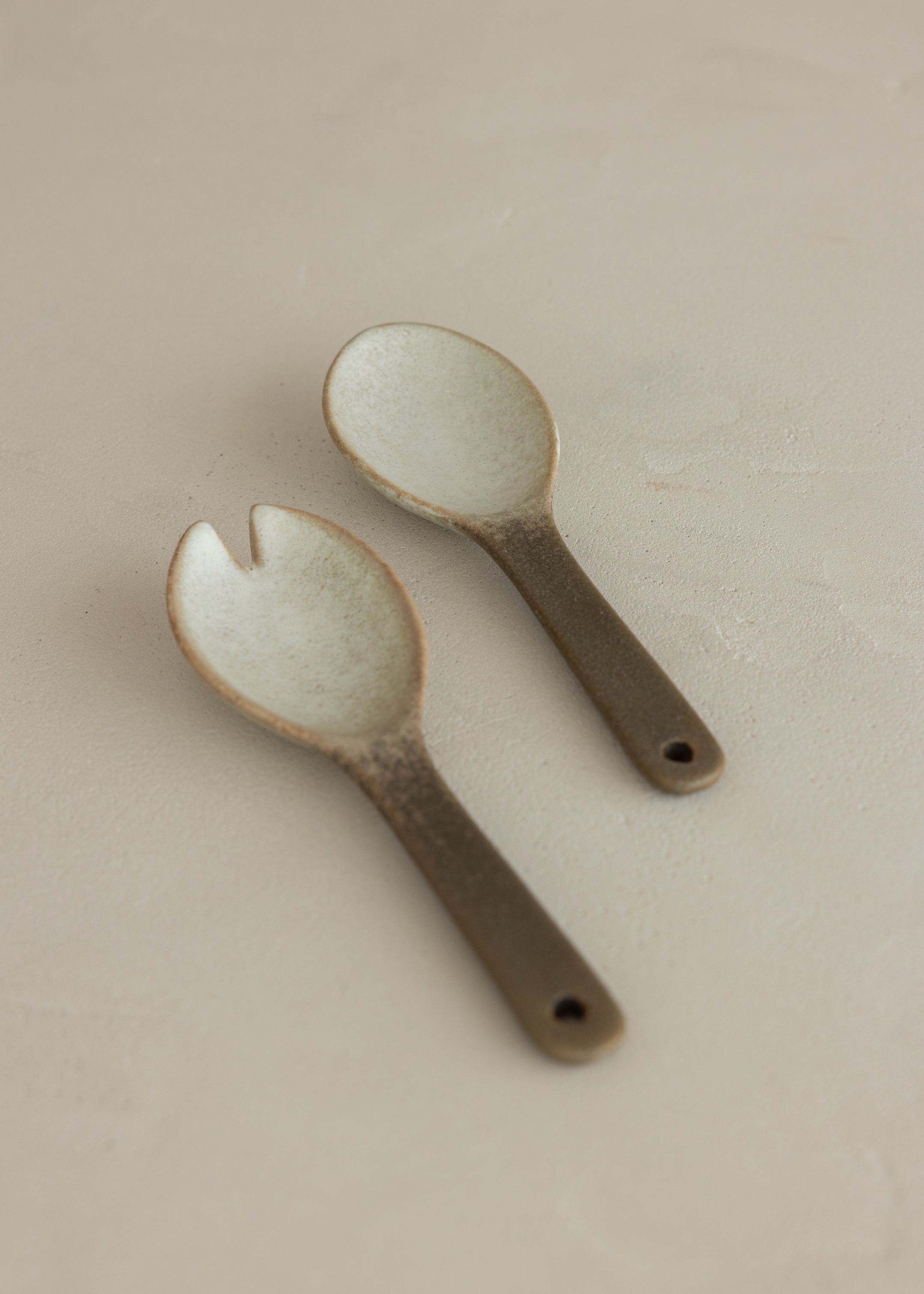 Dusk Stoneware Salad Servers