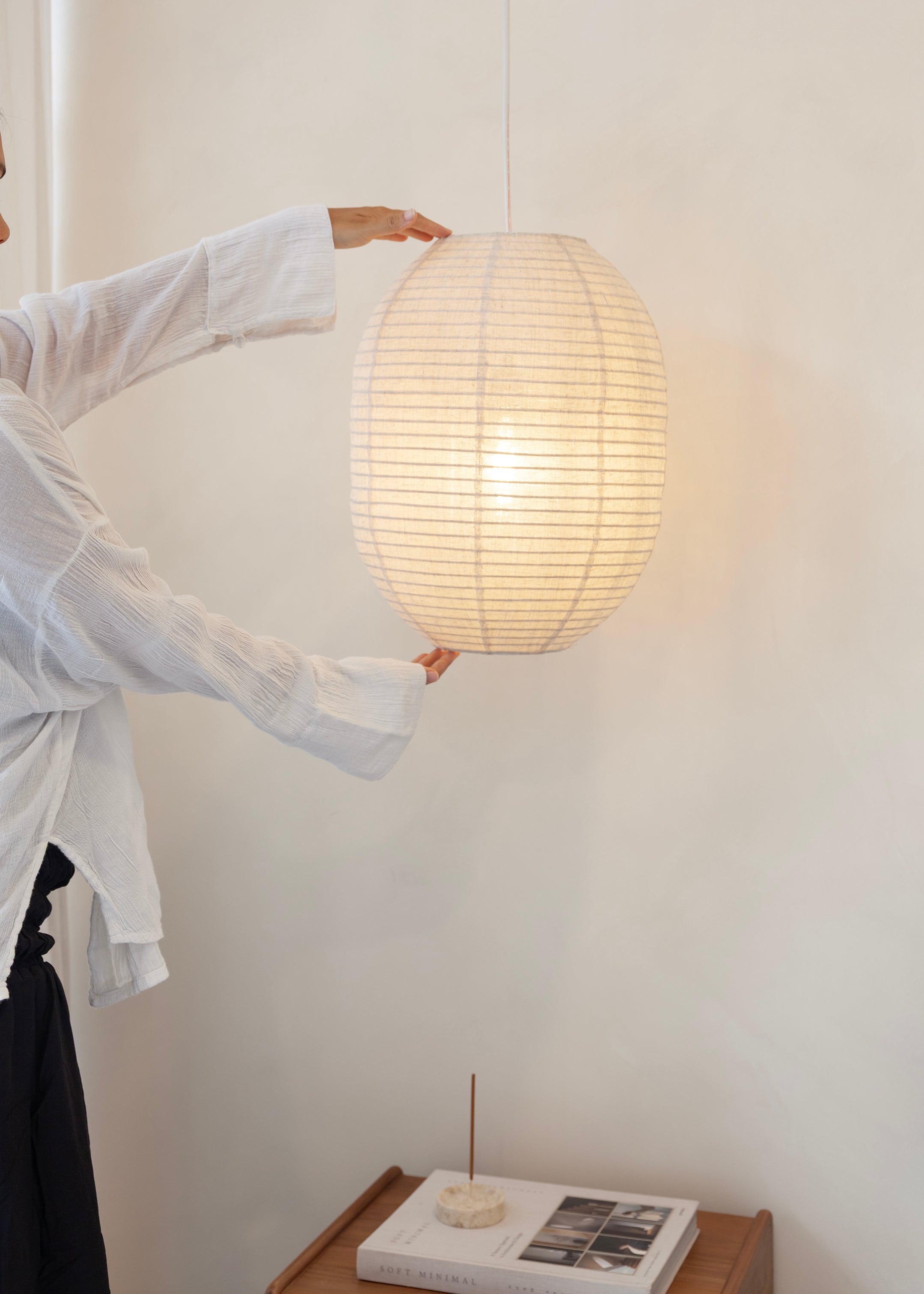 Elva Linen Lantern / Natural