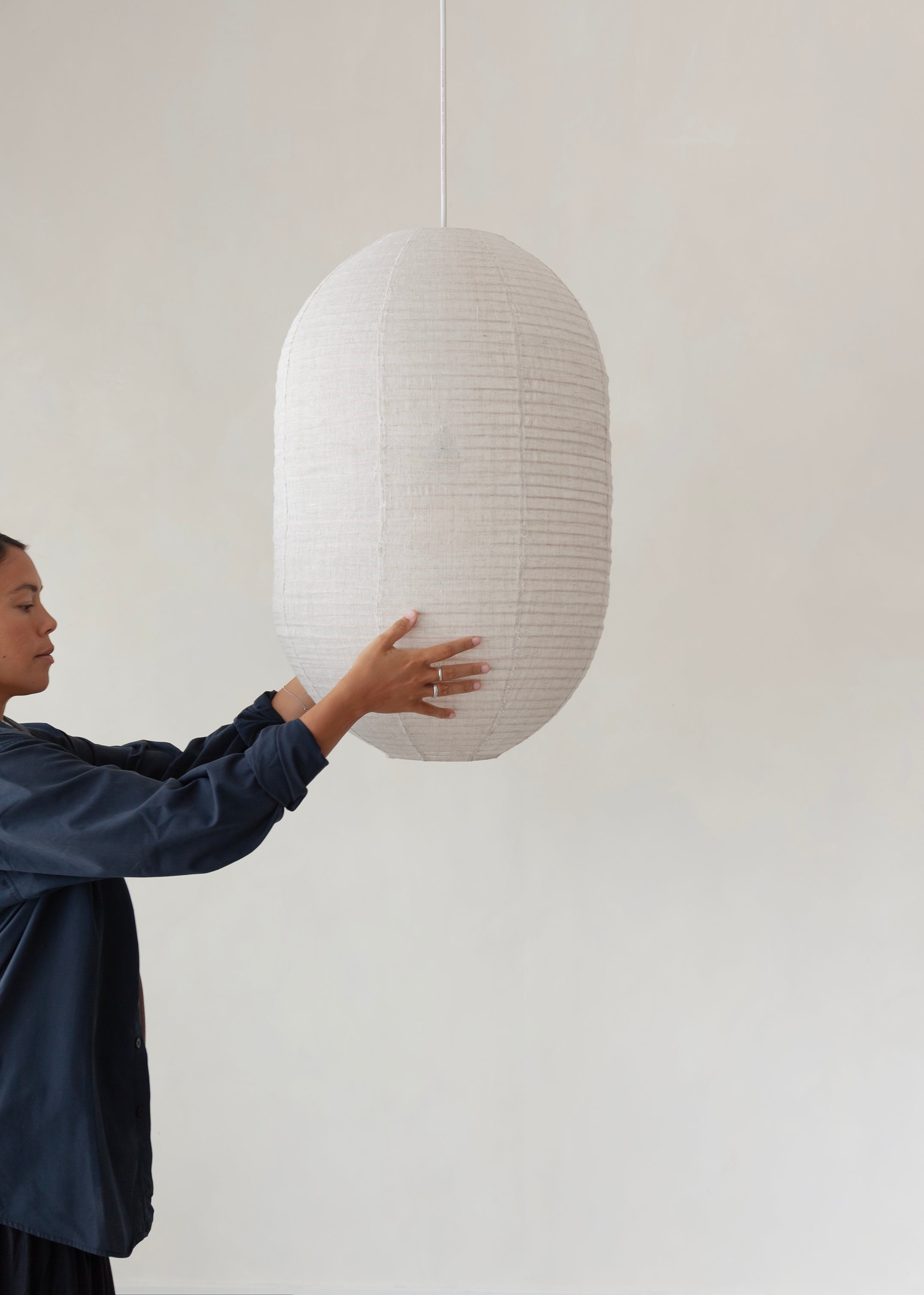 Elva Linen Lantern / Natural
