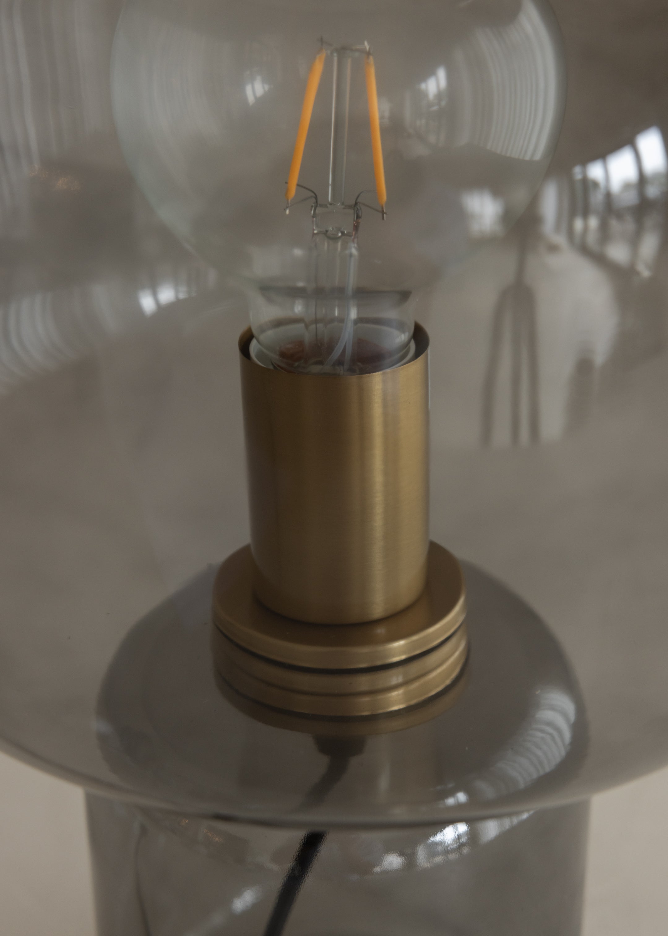 Glass Table Lamp / Taupe