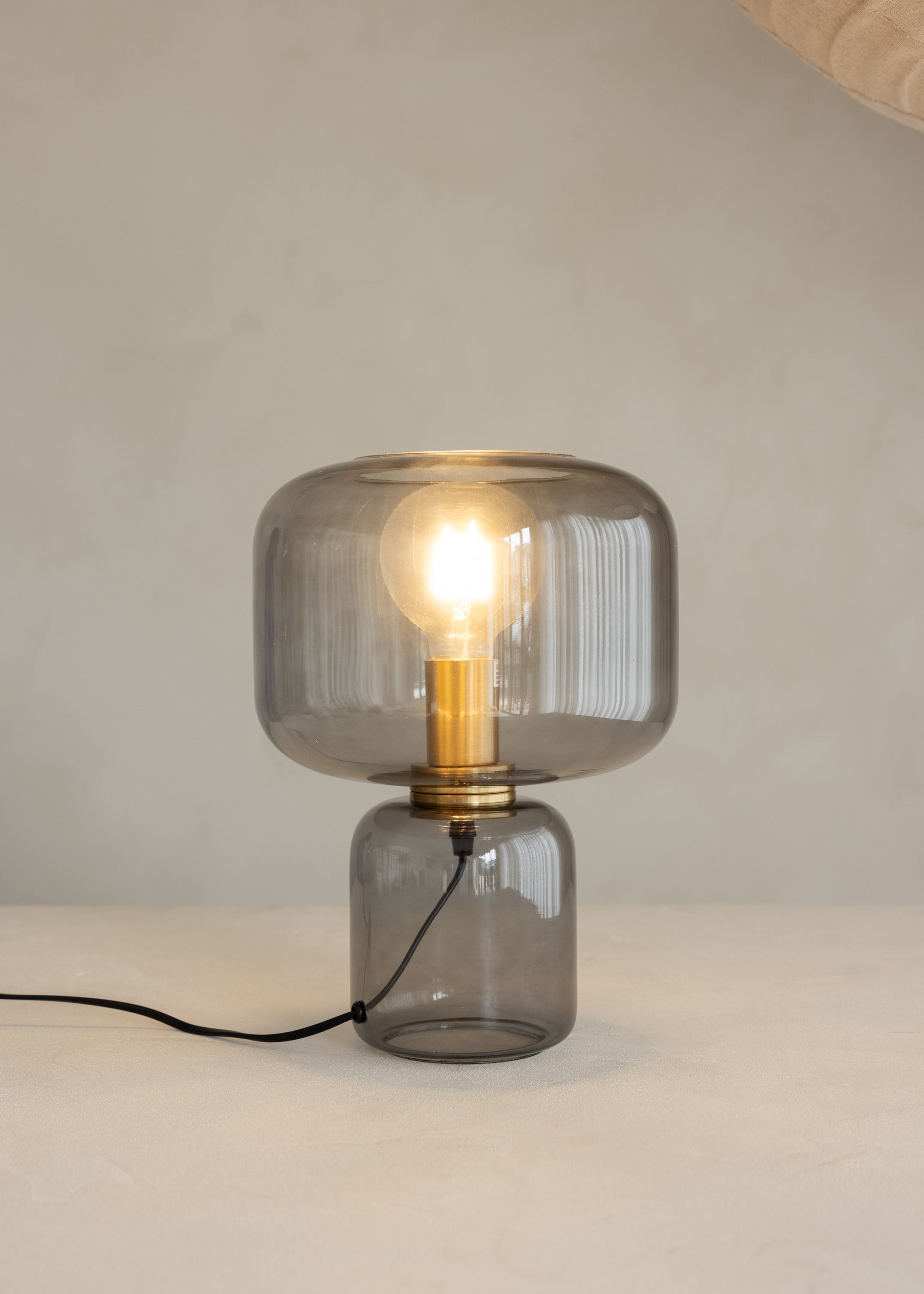 Glass Table Lamp / Taupe