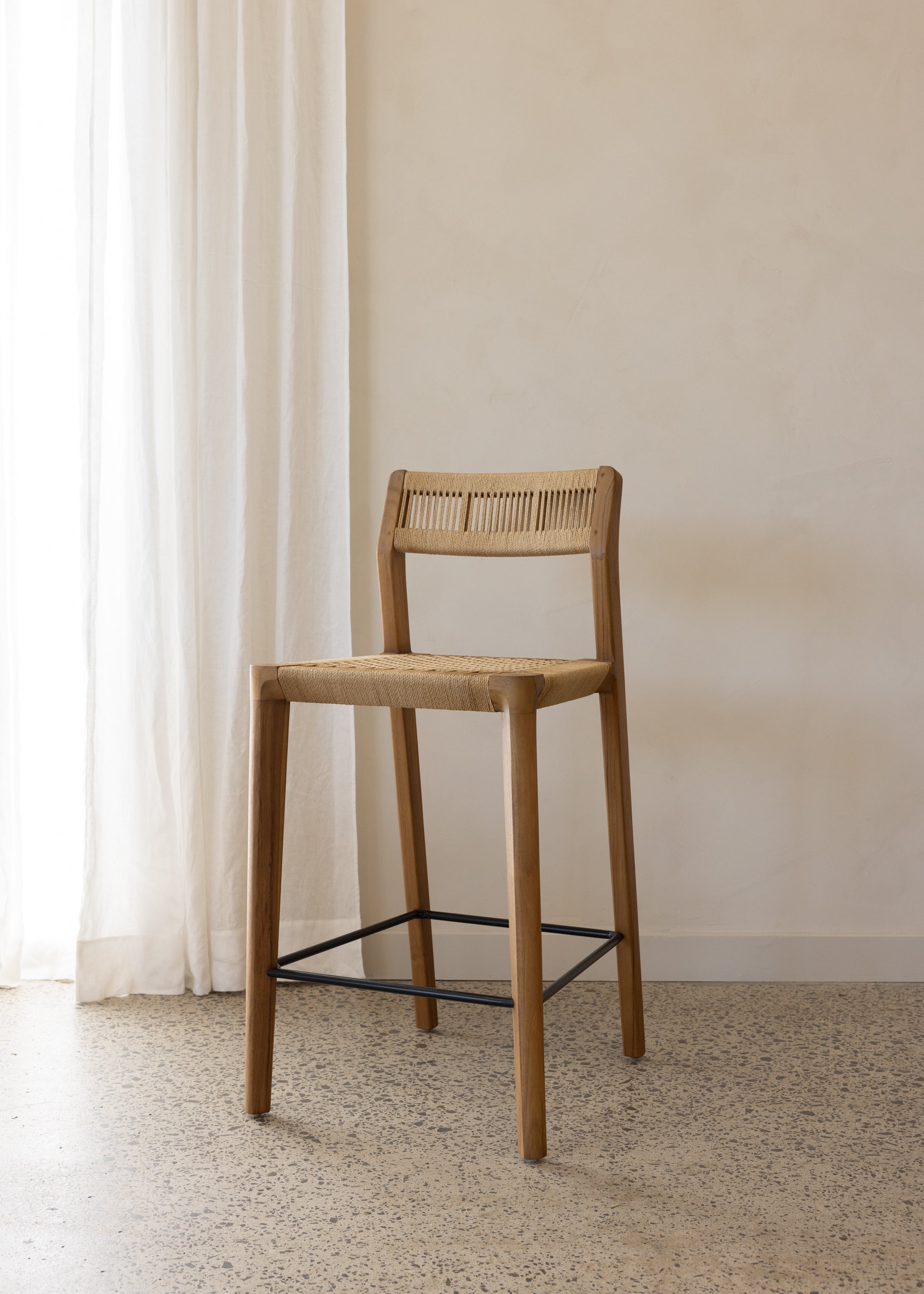 Glide Luxe Bar Stool / Natural Loom