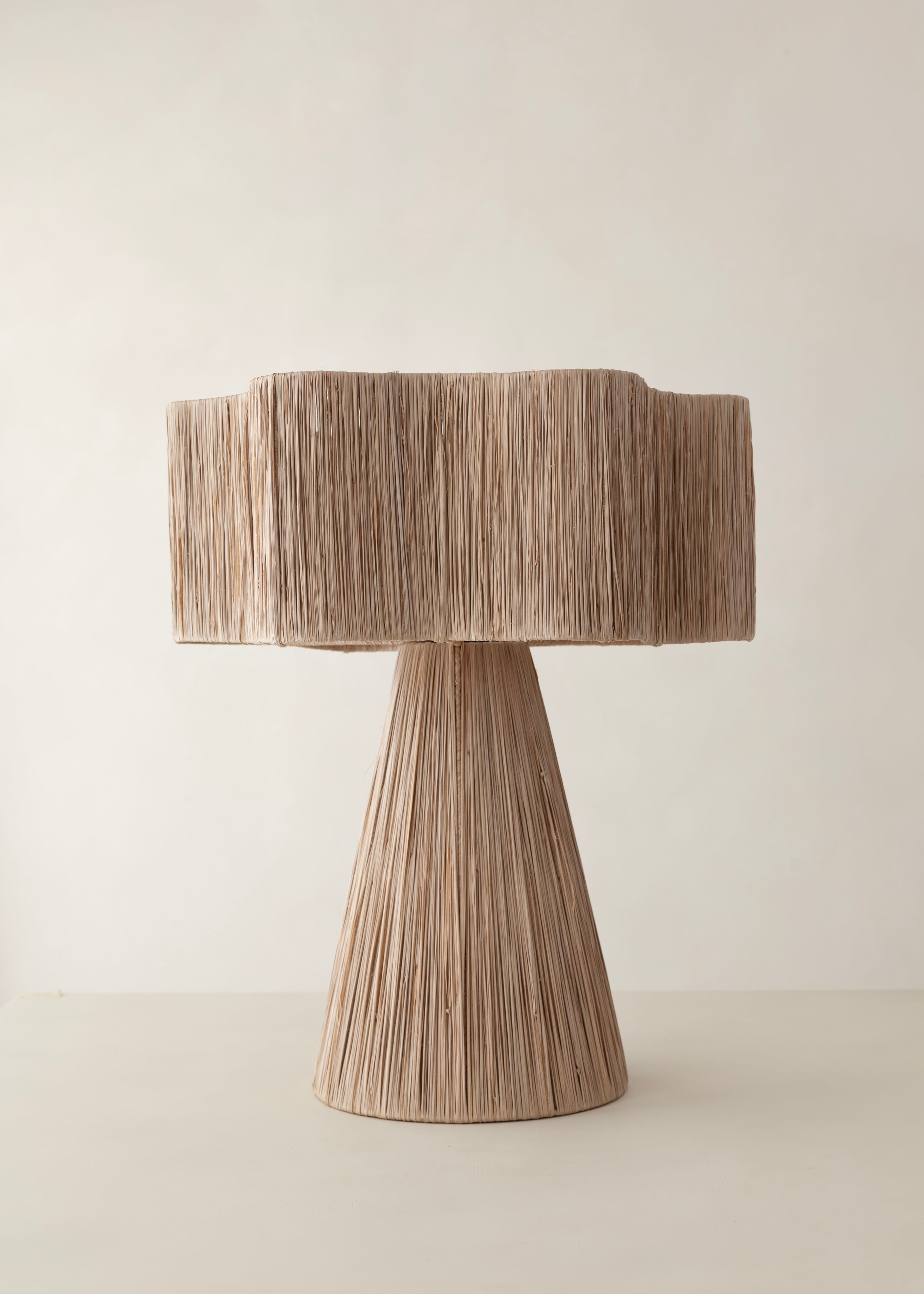 Halo Raffia Table Lamp