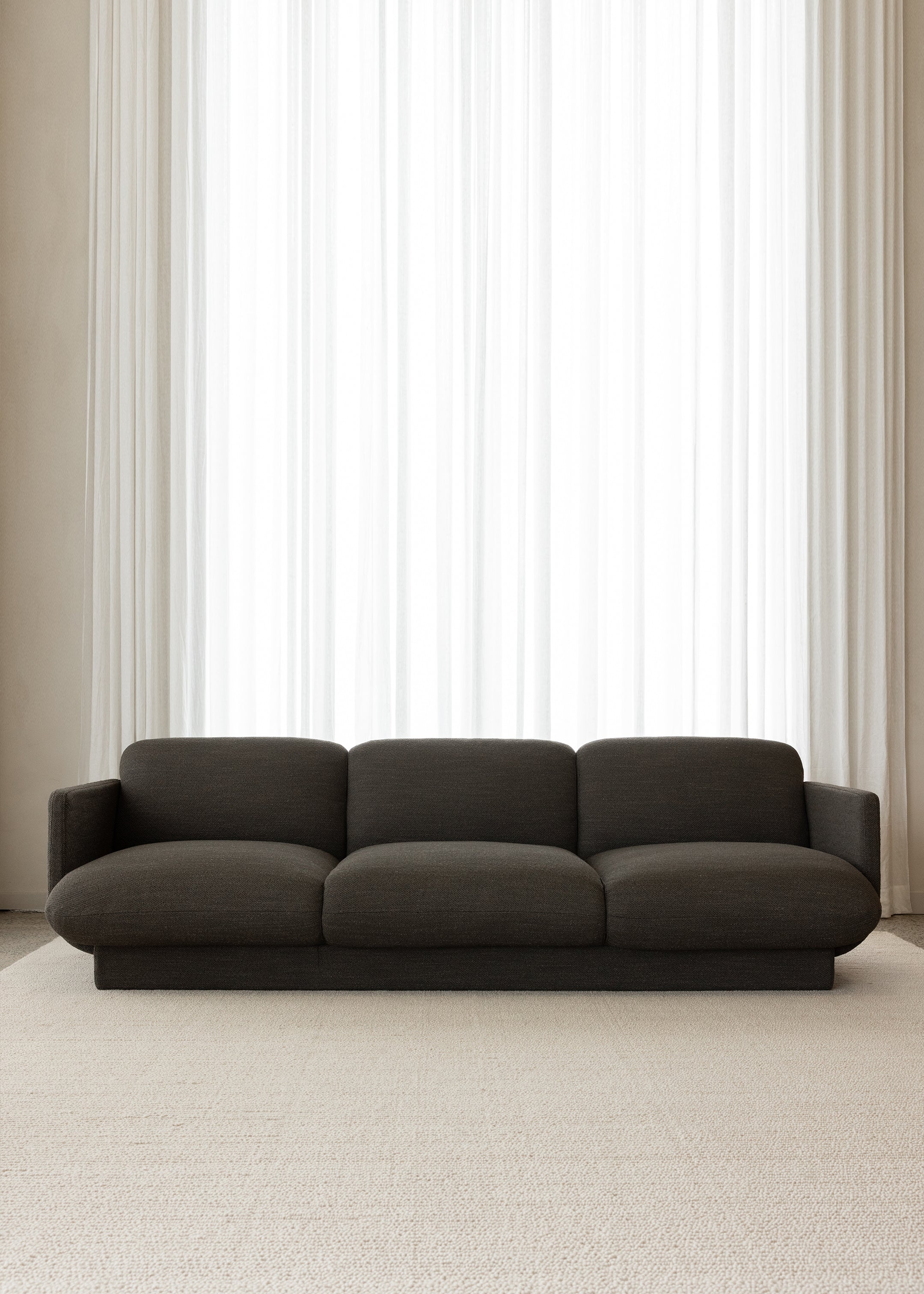Ivy 3 Seater Sofa / Dark Olive
