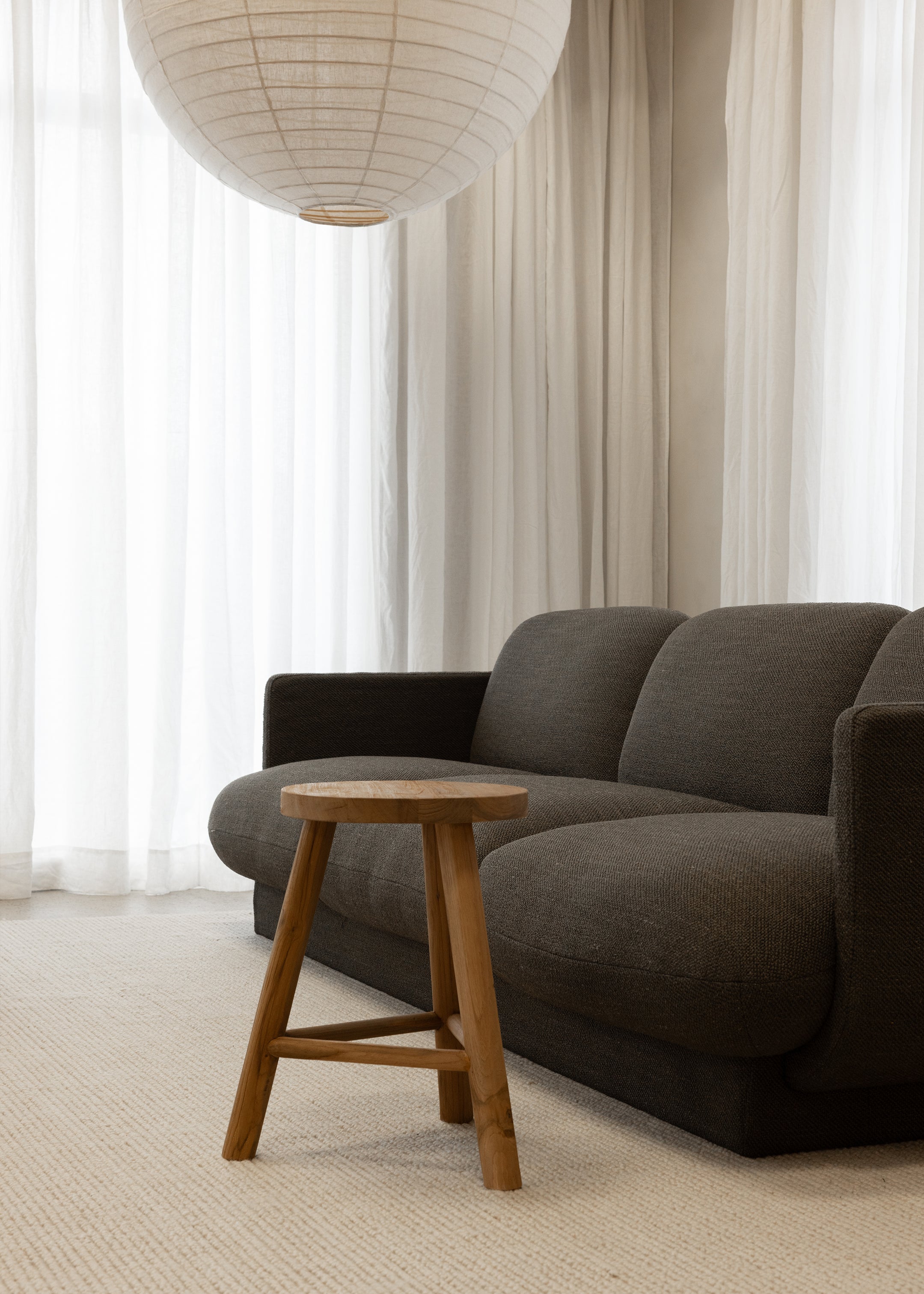 Ivy 3 Seater Sofa / Dark Olive
