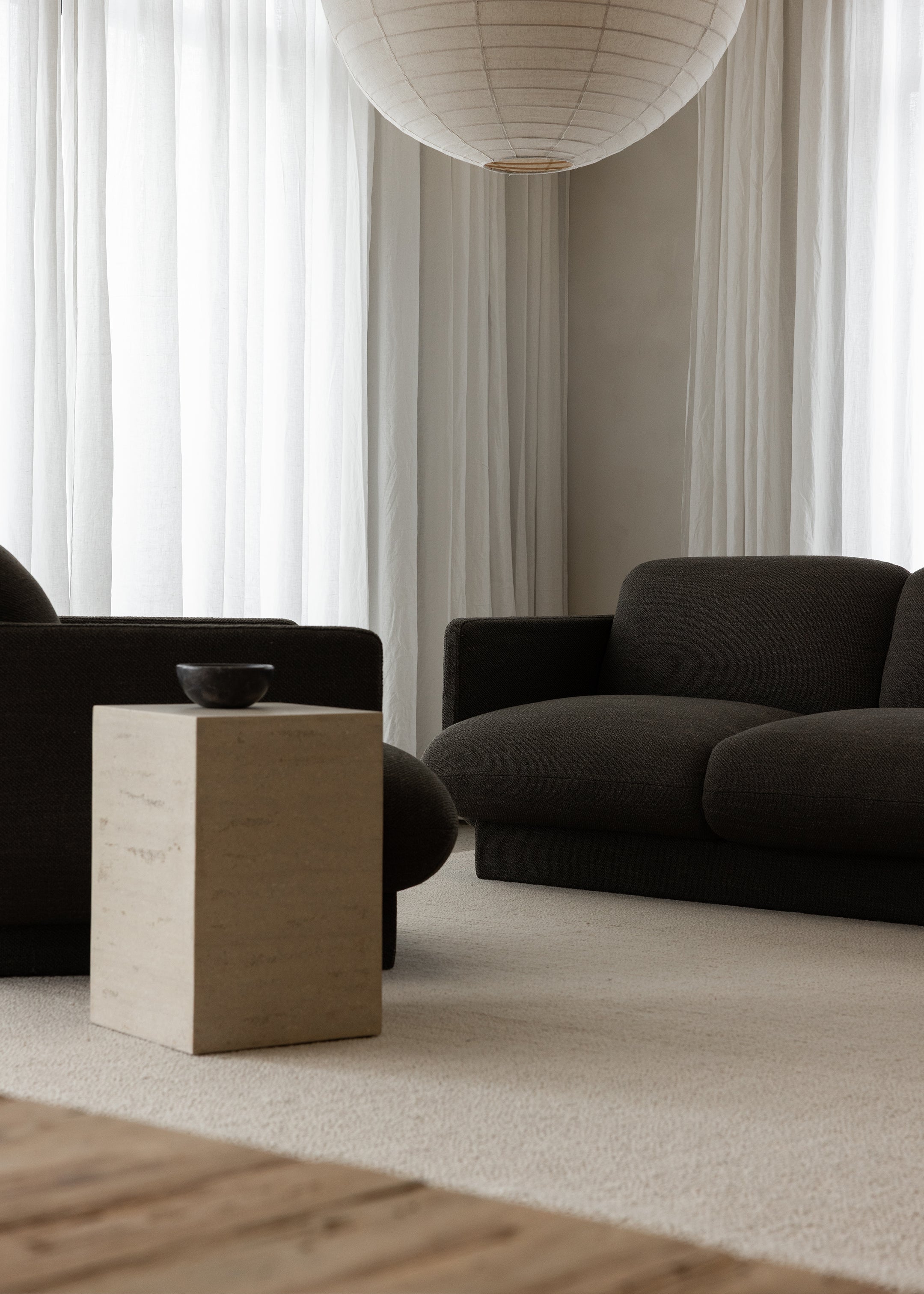 Ivy 3 Seater Sofa / Dark Olive