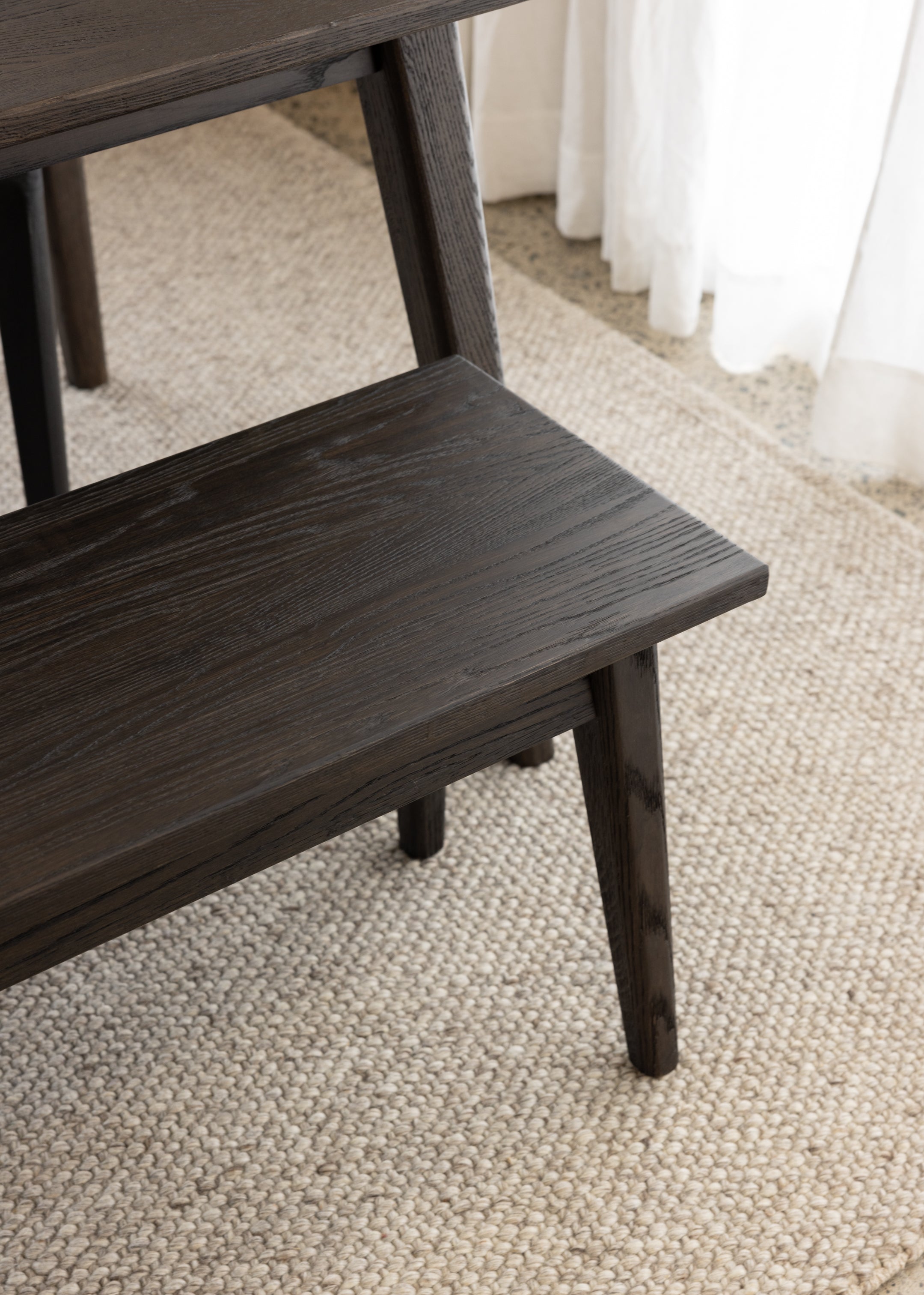 Vaasa Oak Bench Seat 185cm / Rustic Brown