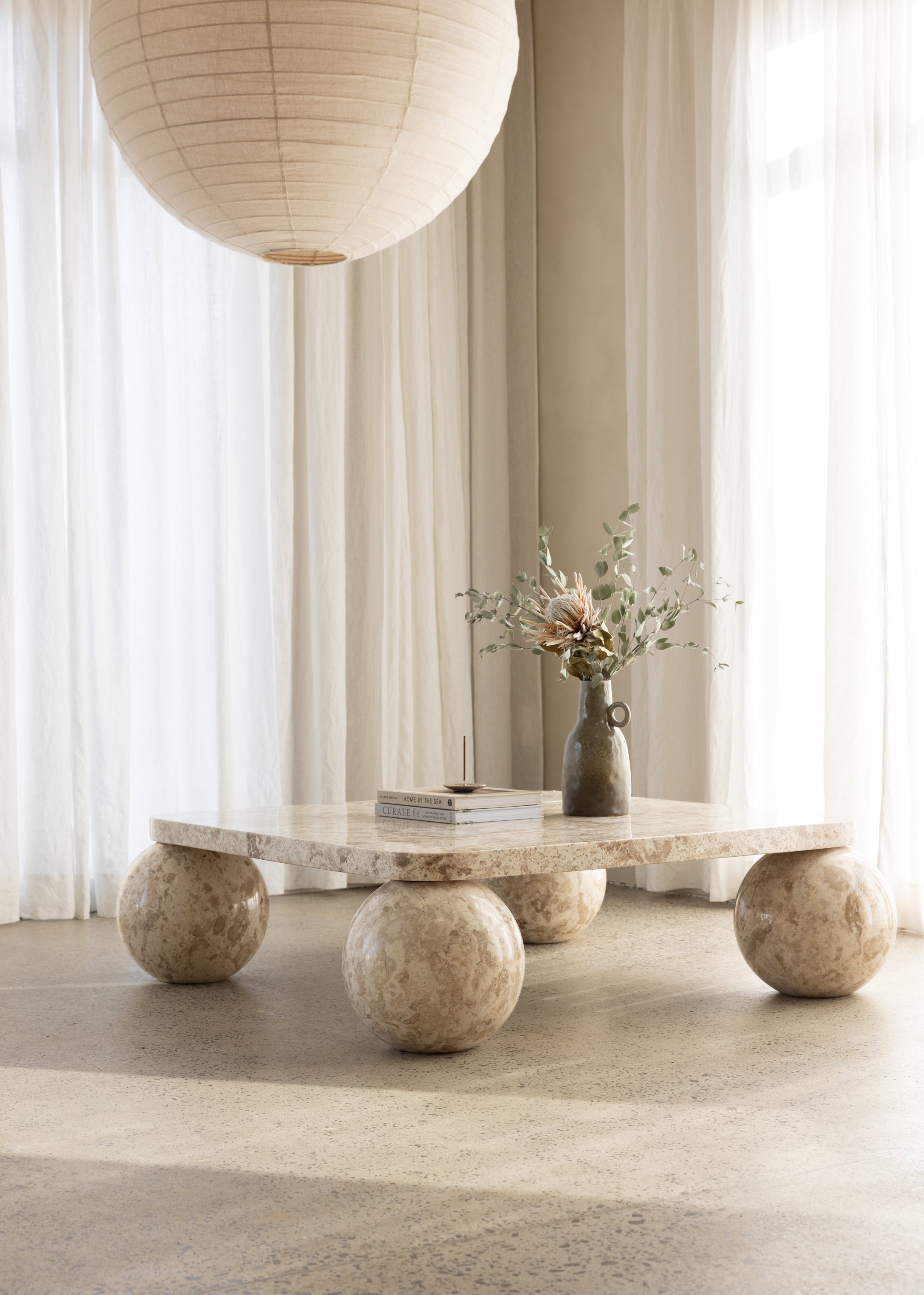 Louie Coffee Table / Crema Marble