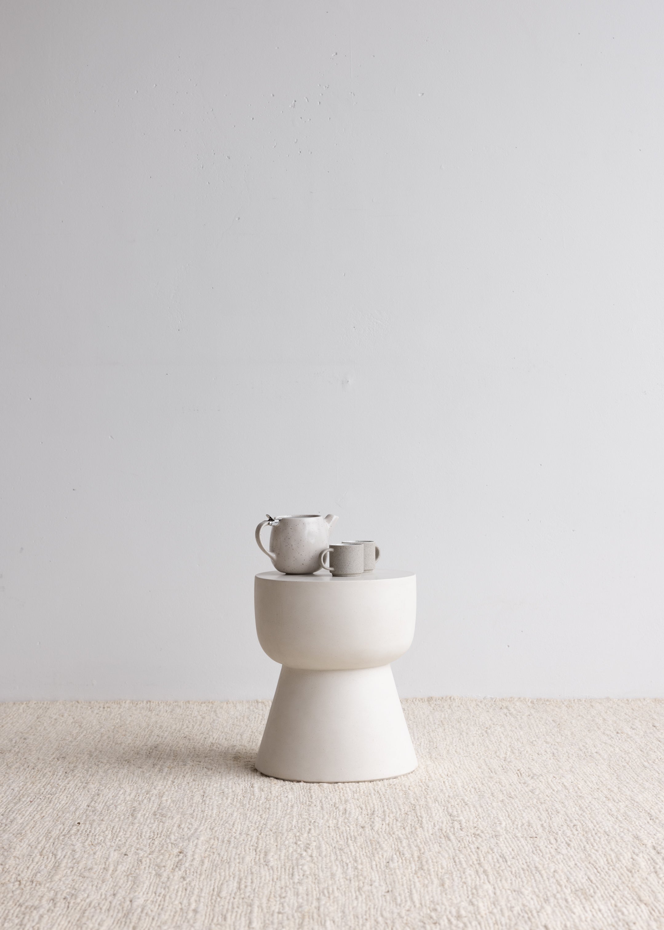 Mini Frankie Stone Stool / Bone