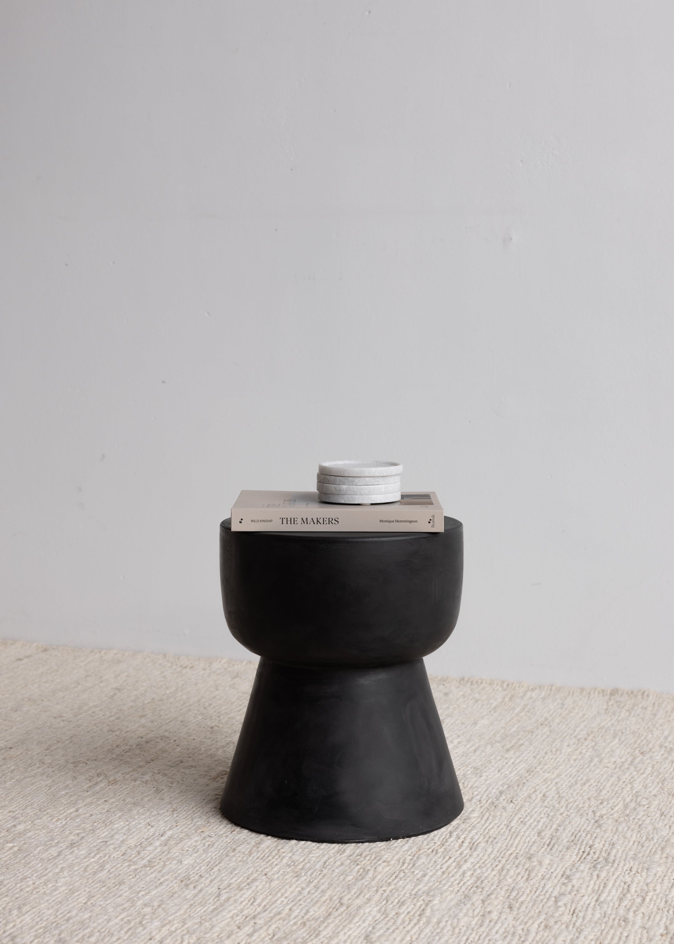 Mini Frankie Stone Stool / Charcoal