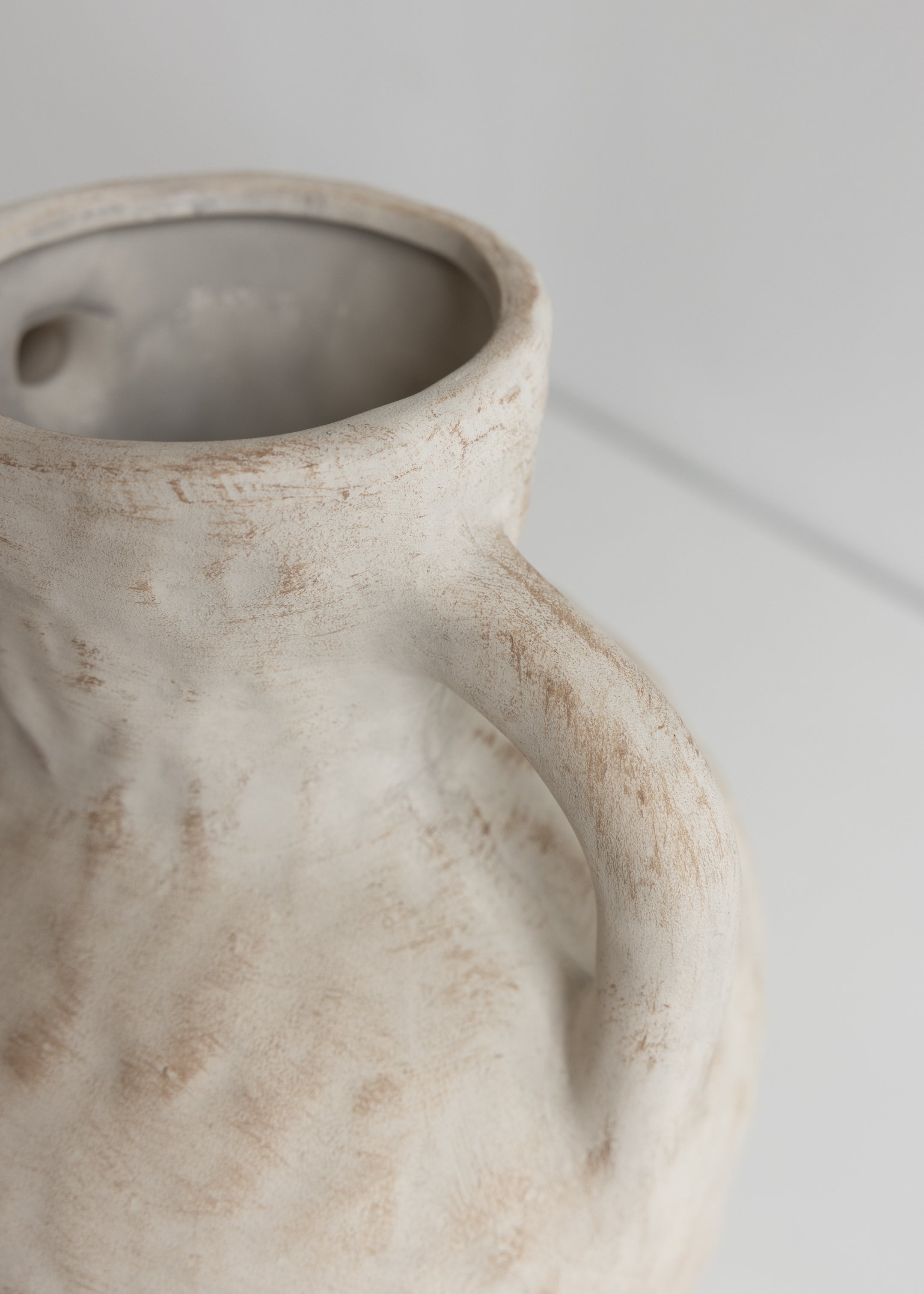 Rustic Ceramic Vase with Handles