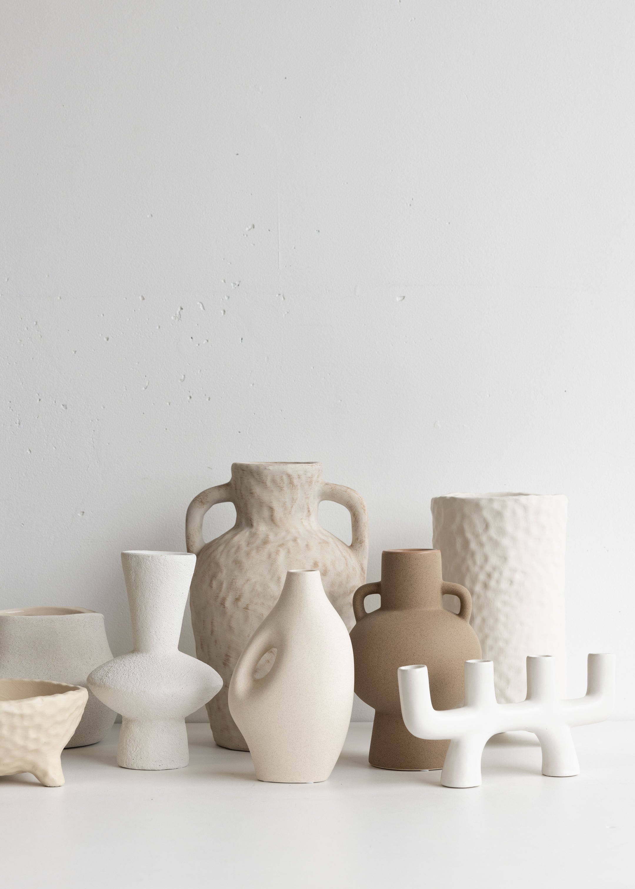 Rustic Ceramic Vase with Handles