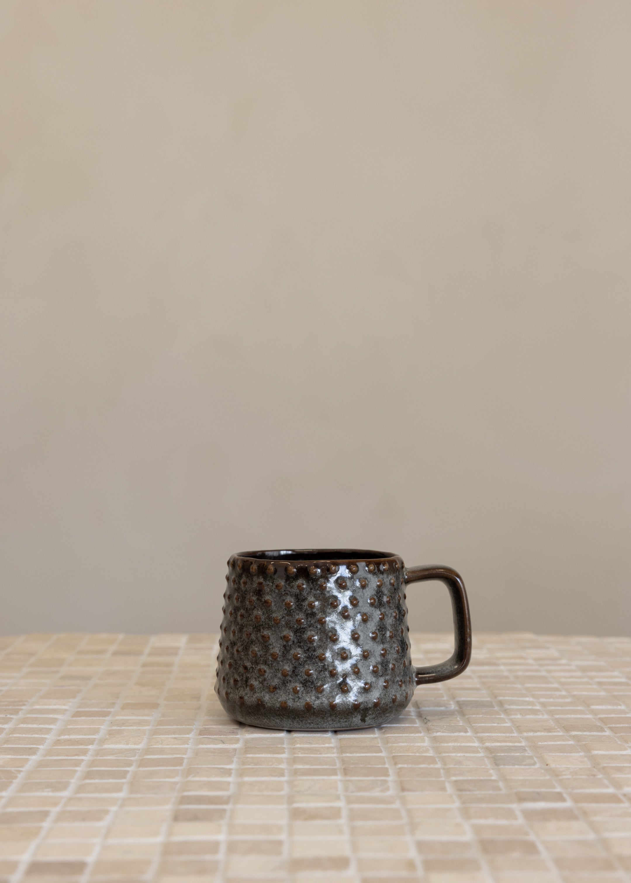 Dots Stoneware Mug / Petrol