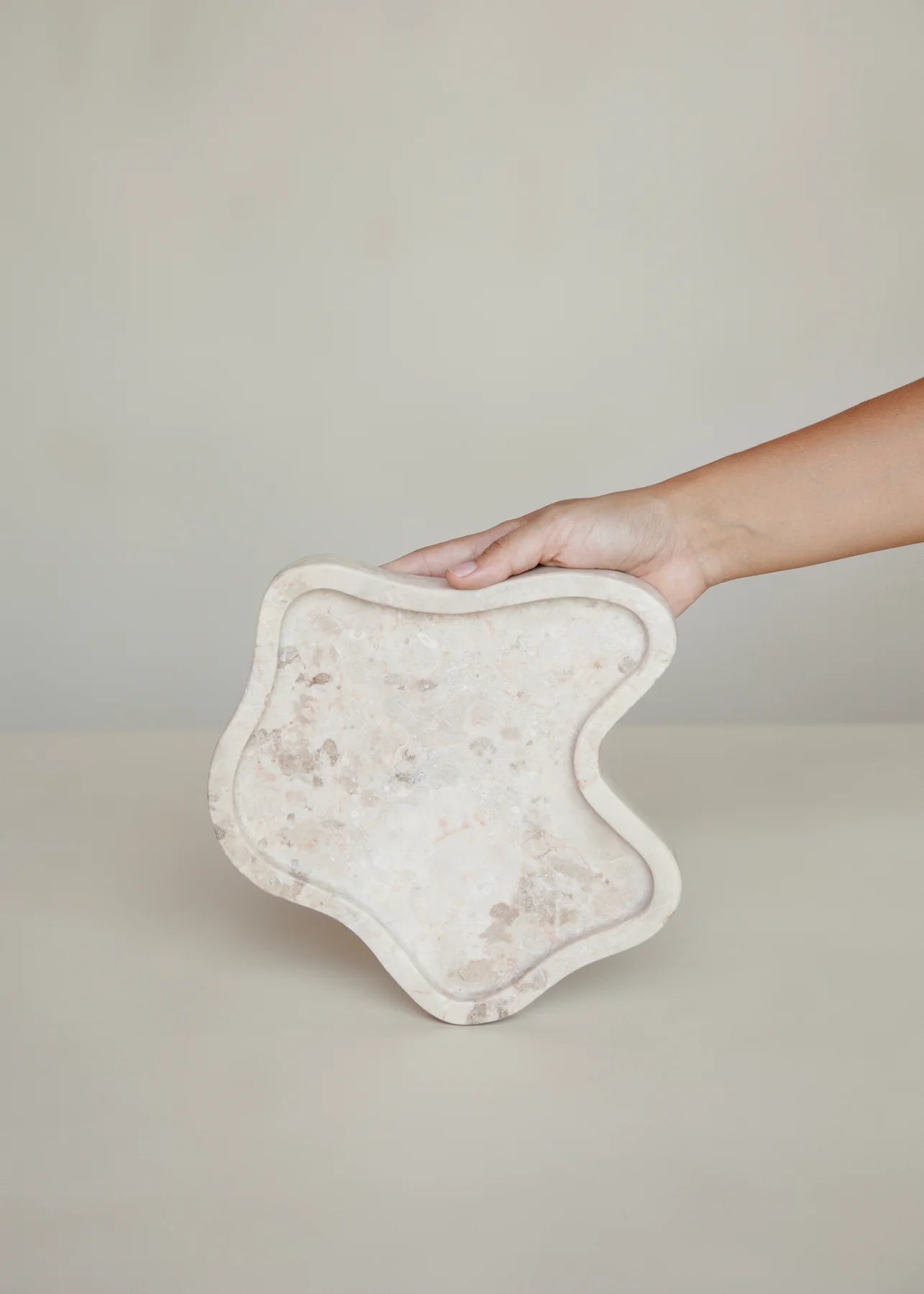 Oda Marble Tray / Cream