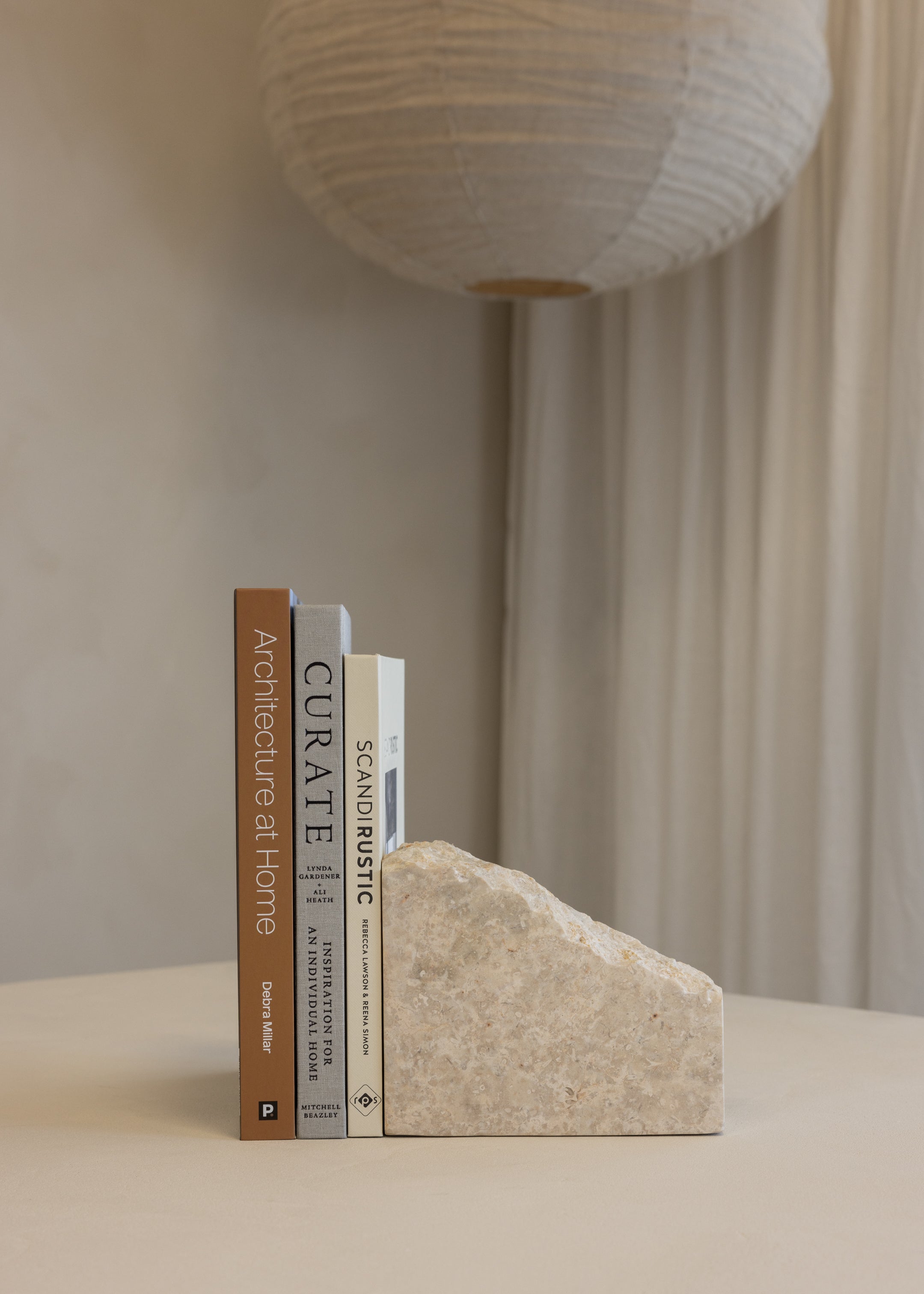 Marble Book End / Creme