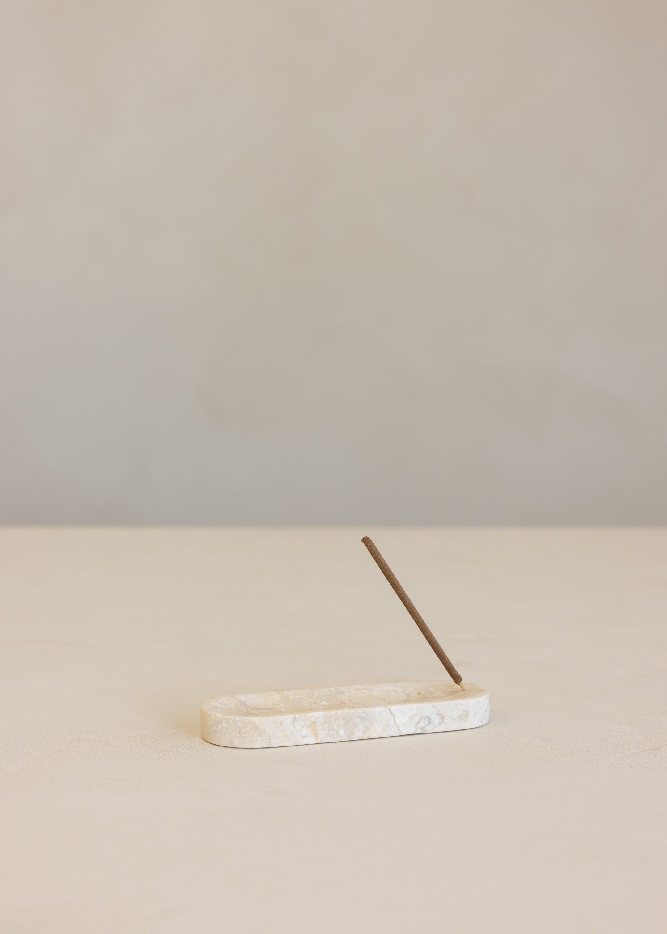 Isha Marble Incense Tray 15cm / Cream