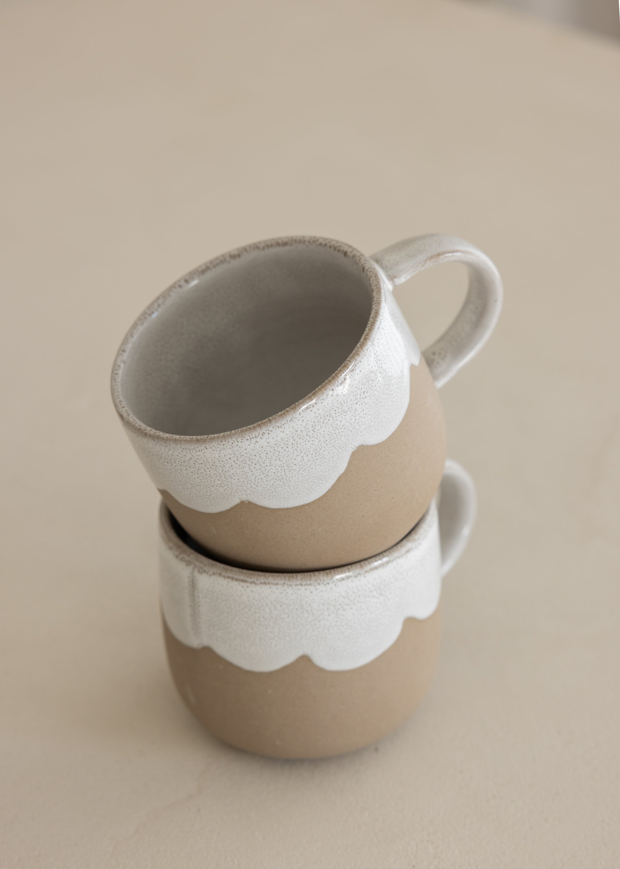 Breakfast In Bed Mug Set 4 / Snow Scallop