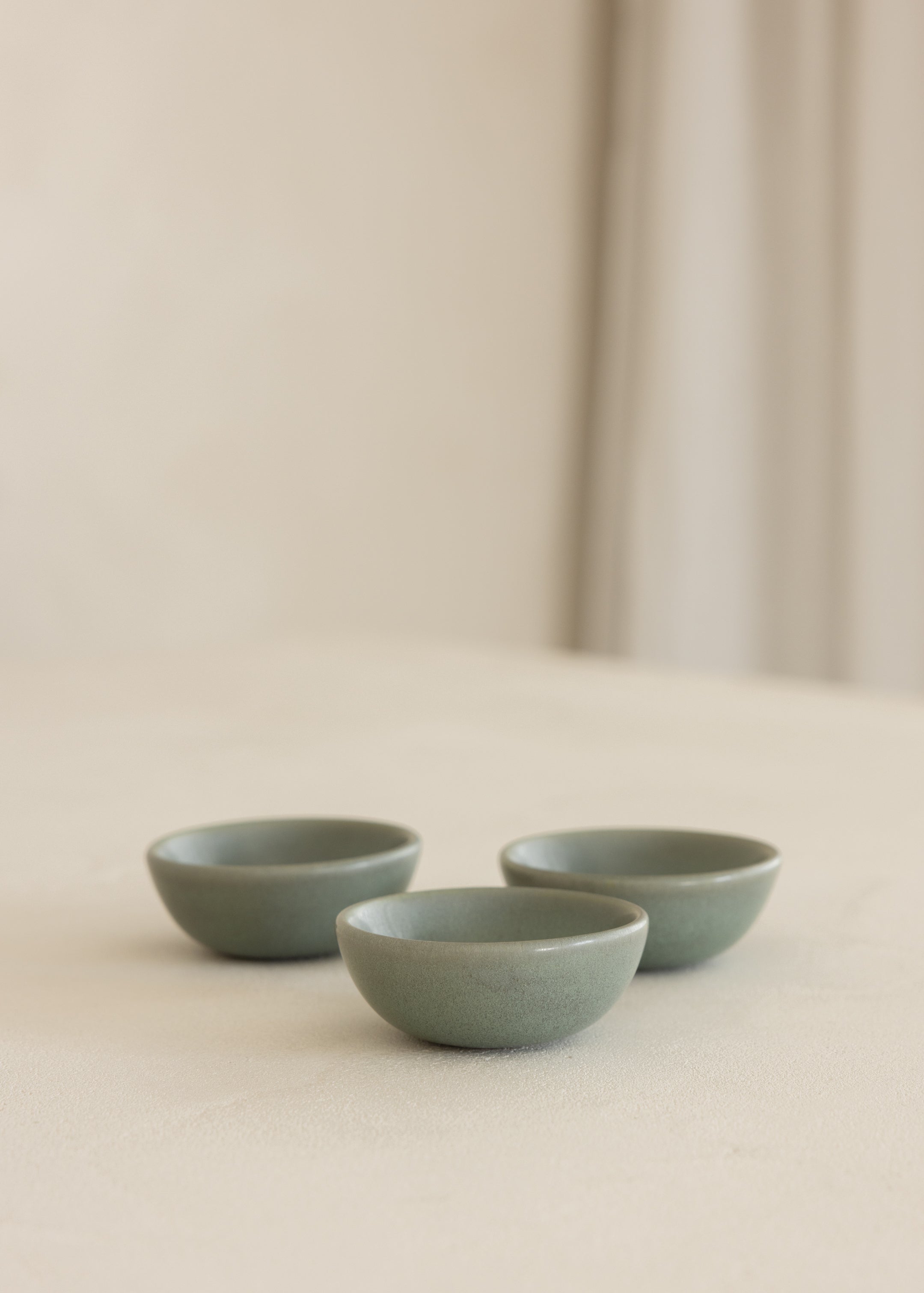 Breakfast In Bed Condiment Bowls Set 3 / Moss