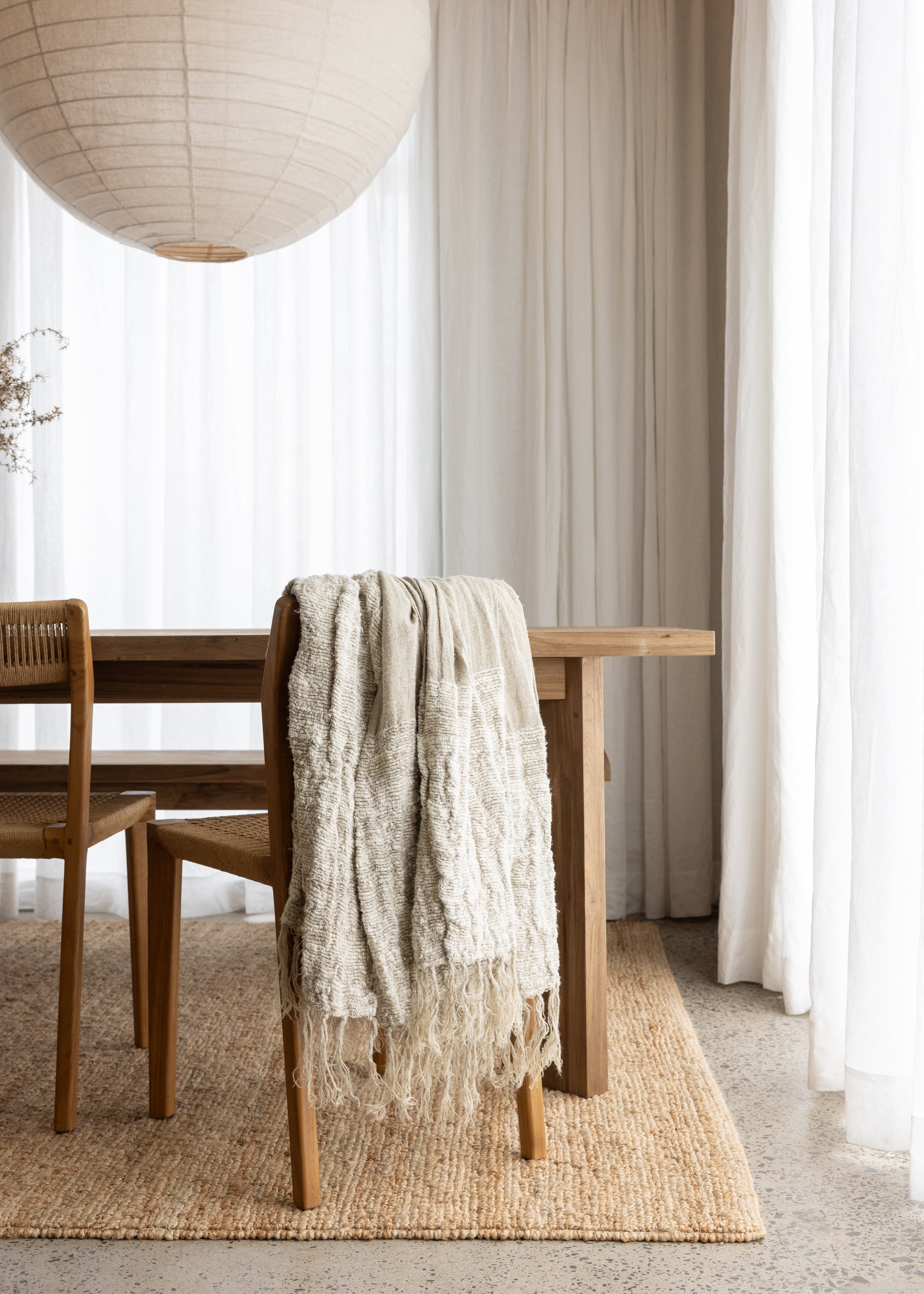 Raffine Linen Throw / Natural