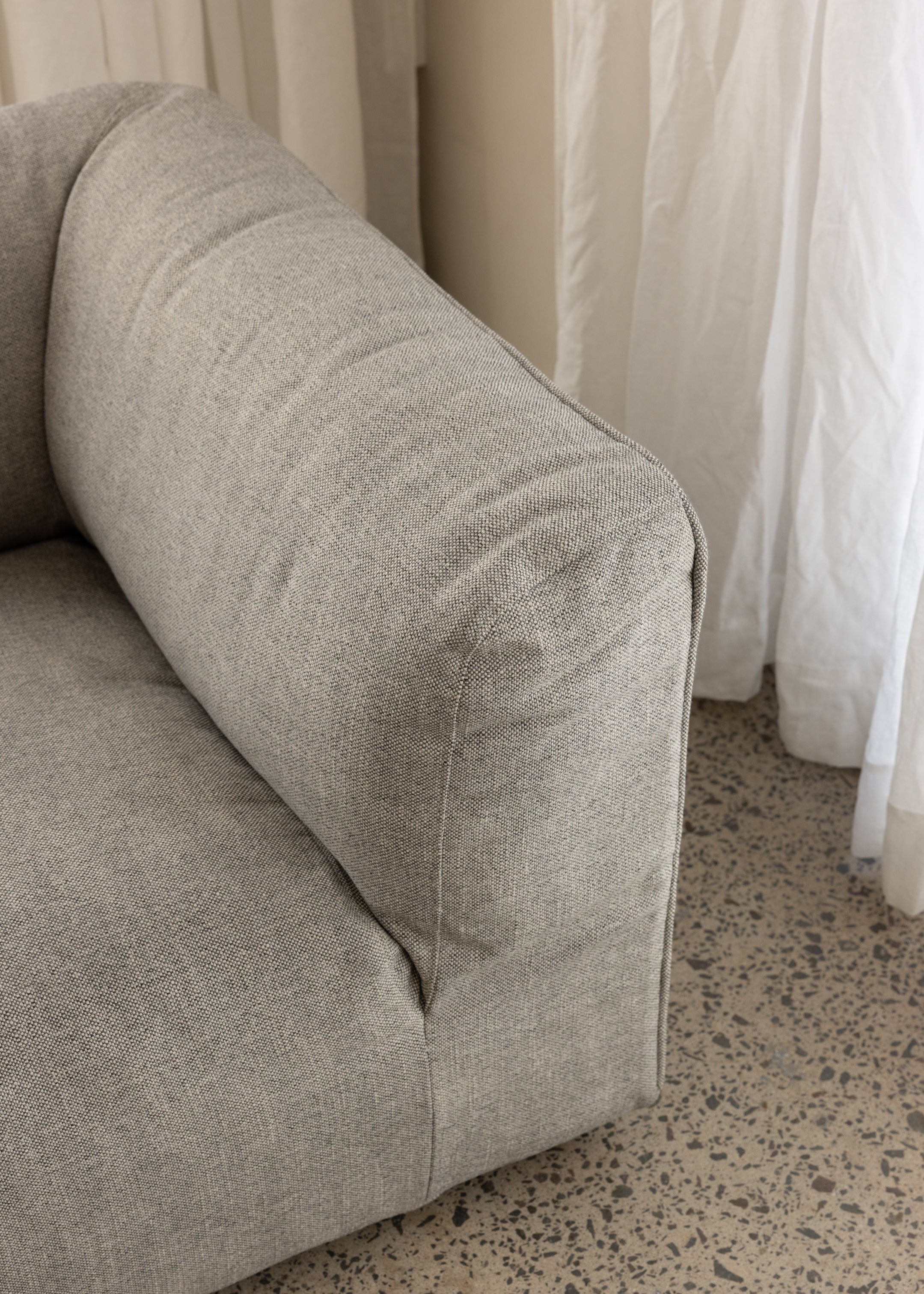 Plum Sofa 3 Seat / Santa Monica Smooth Grey