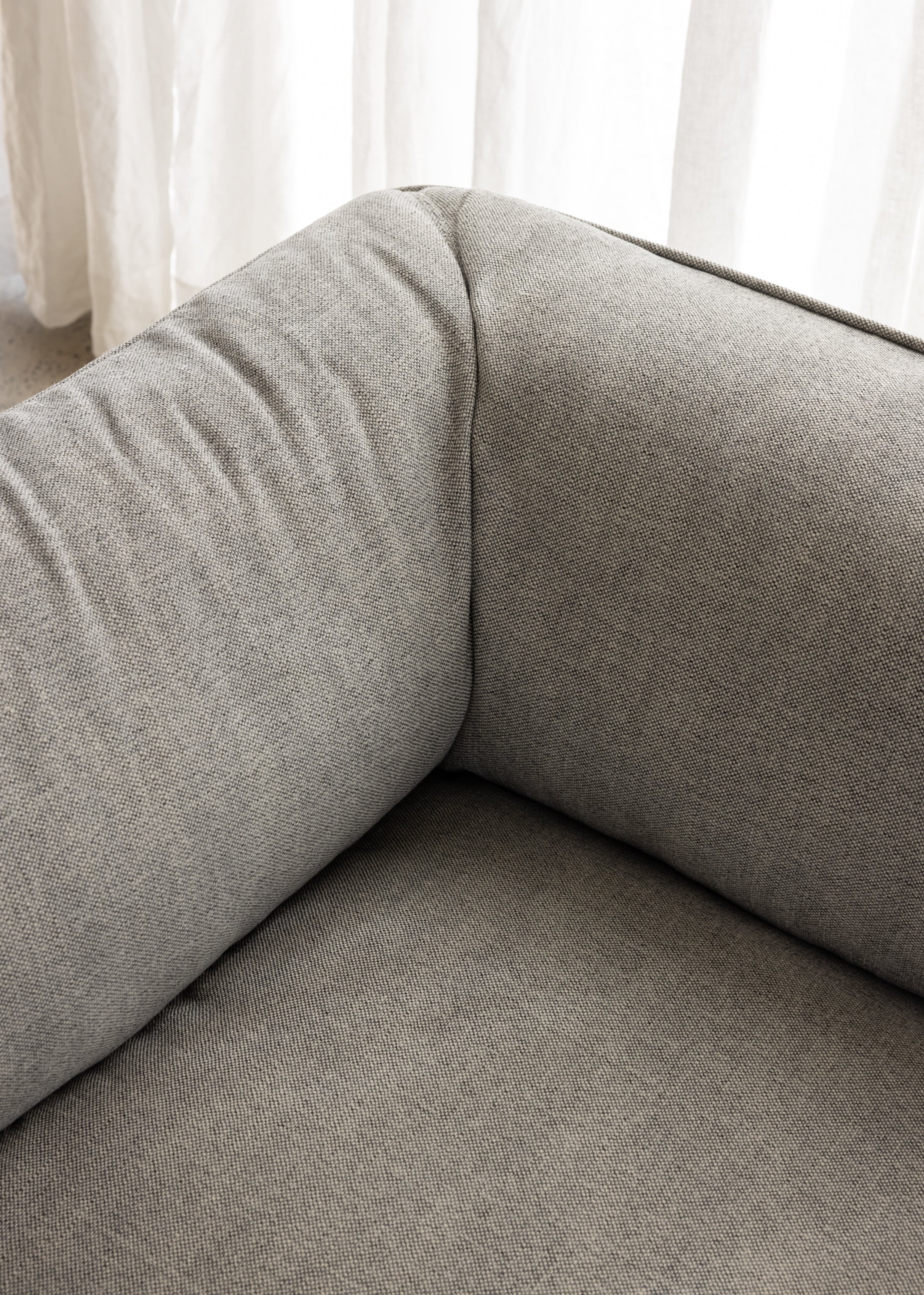 Plum Sofa 3 Seat / Santa Monica Smooth Grey