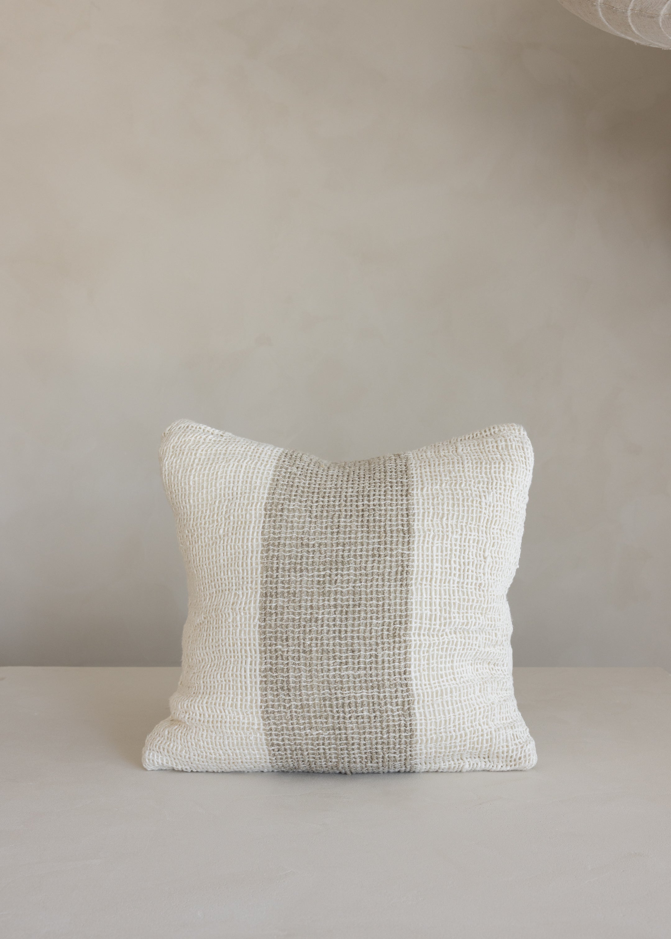 Coco Linen Cushion Cover Ivory & Natural / 50 x 50
