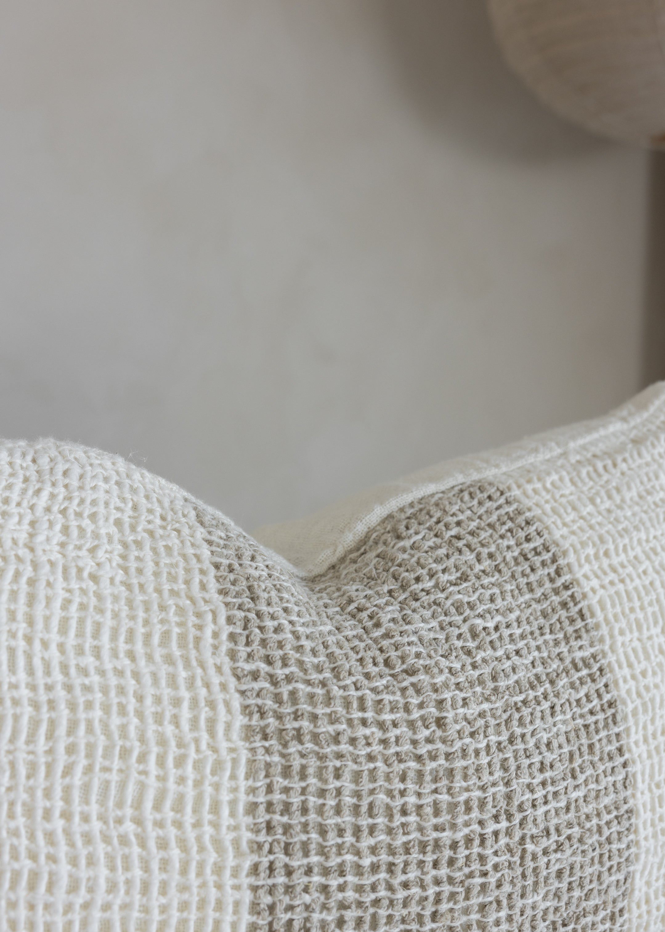 Coco Linen Cushion Cover Ivory & Natural / 40 x 60