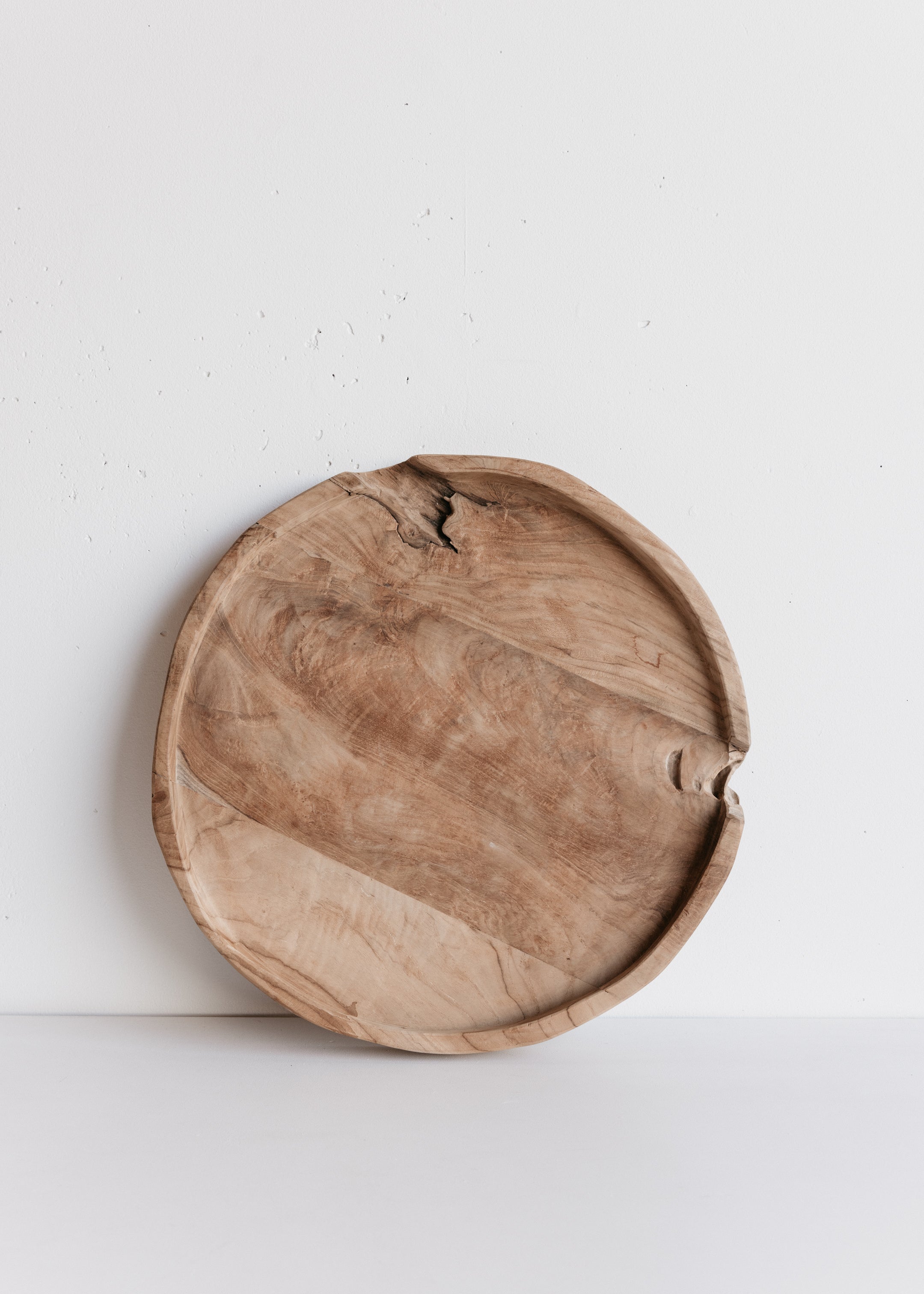 Rustic Round Wooden Tray / Large