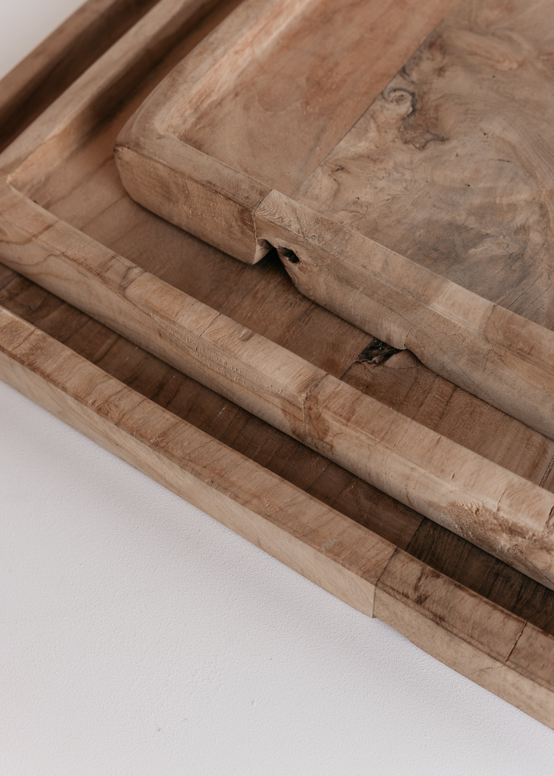 Rustic Square Wooden Tray / Medium
