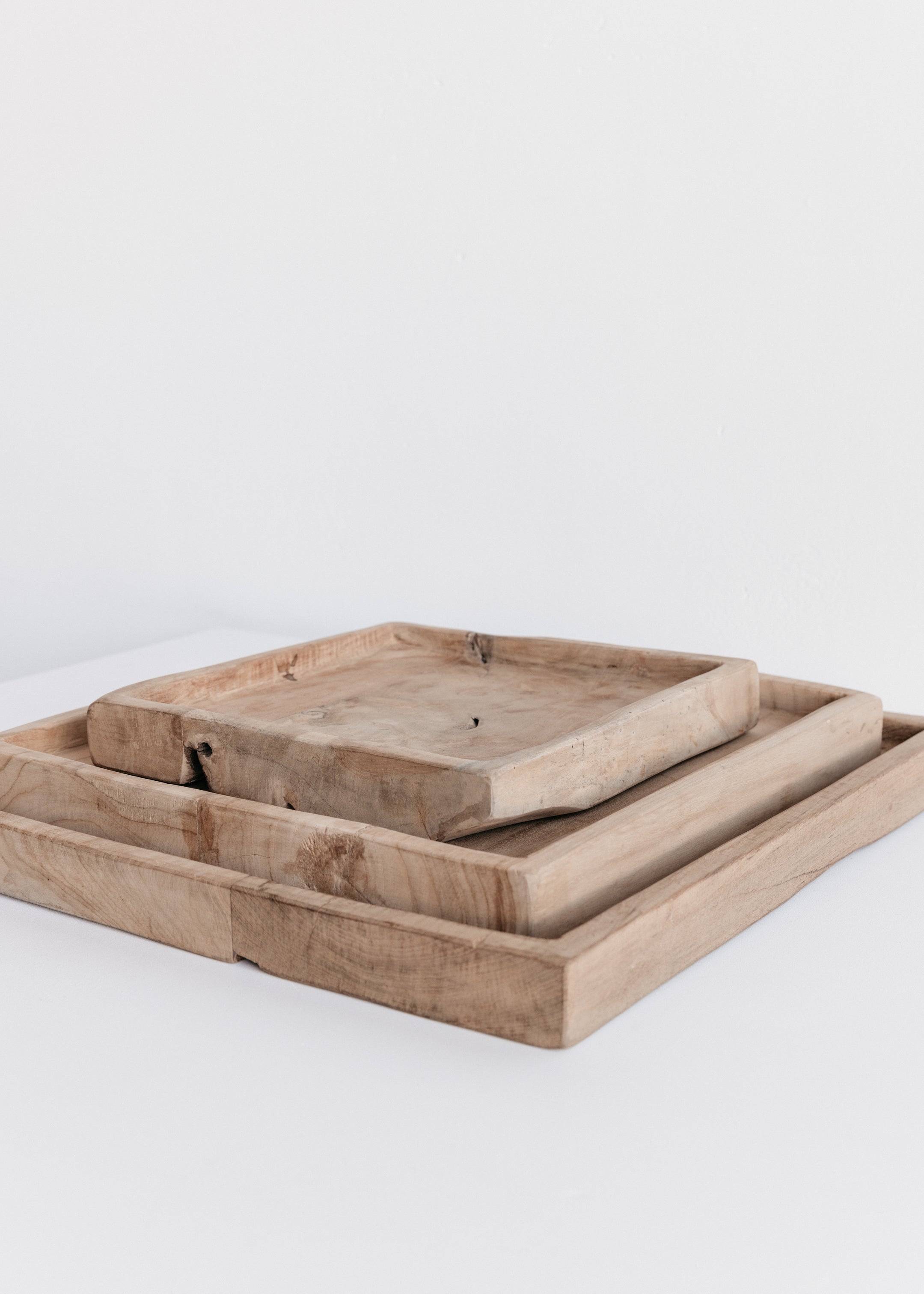 Rustic Square Wooden Tray / Medium