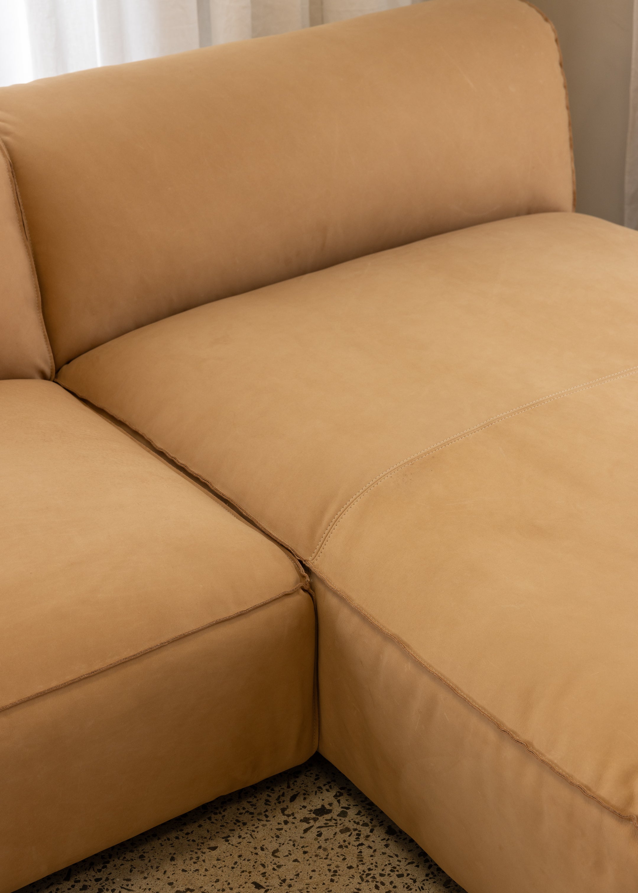 Brownsville L Sofa Left / Leather / Latte