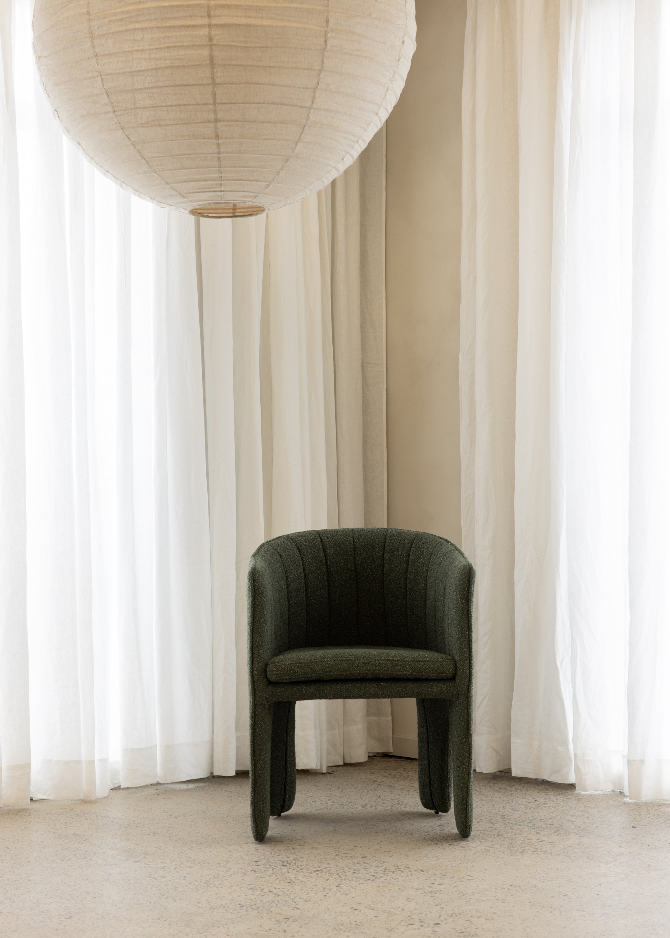 Milano Dining Chair / Boucle / Green
