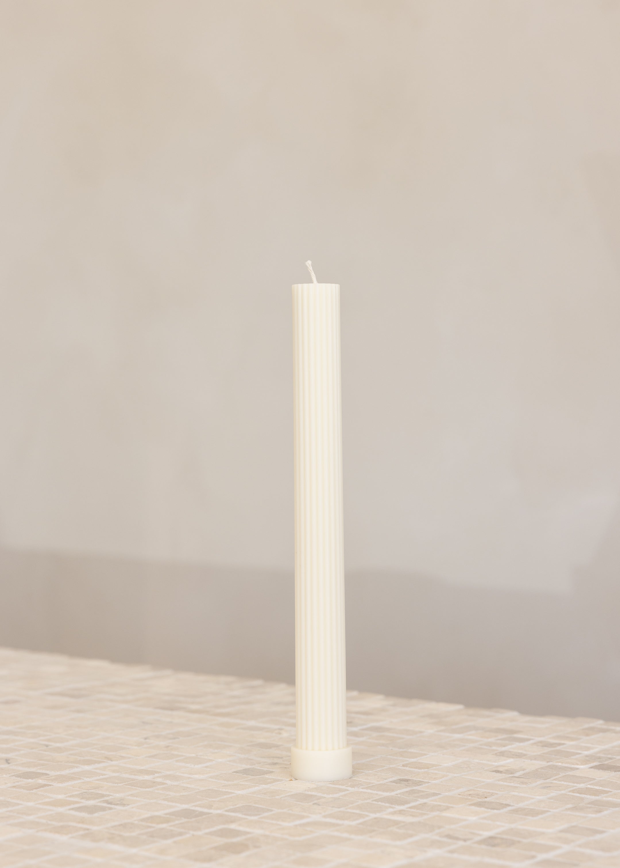 Lone Pillar Candle / White