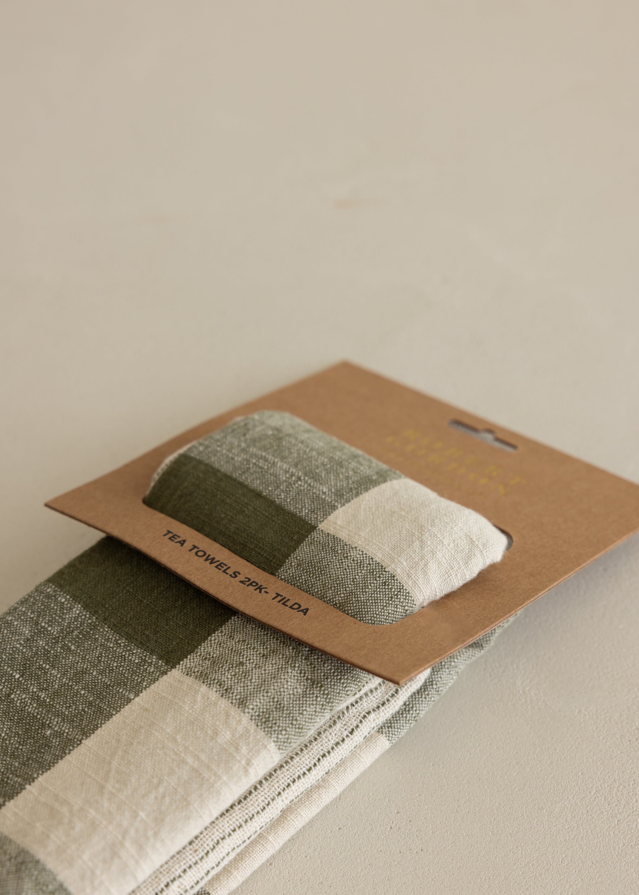 Tilda Tea Towel 2 Pack / Olive