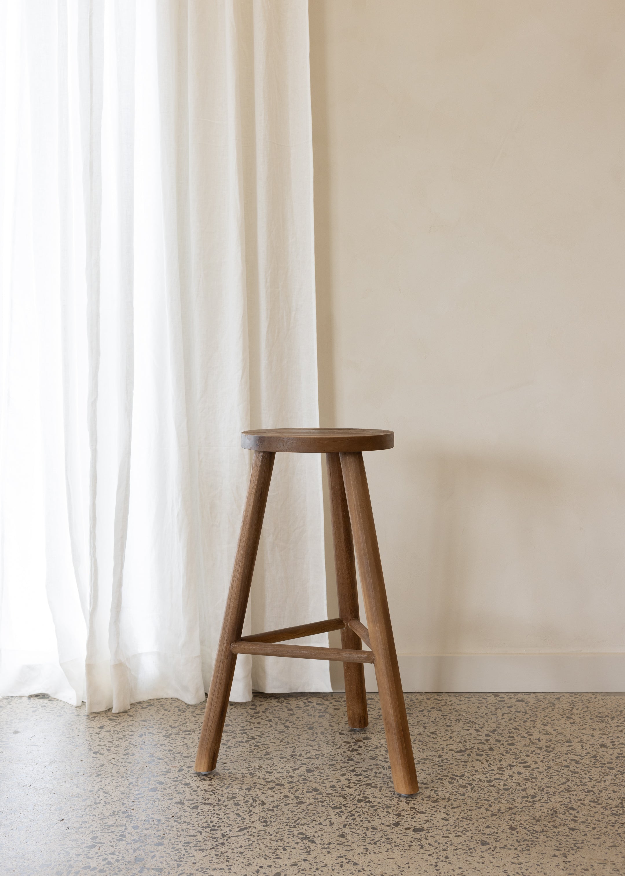 Village Stool / Dark Teak