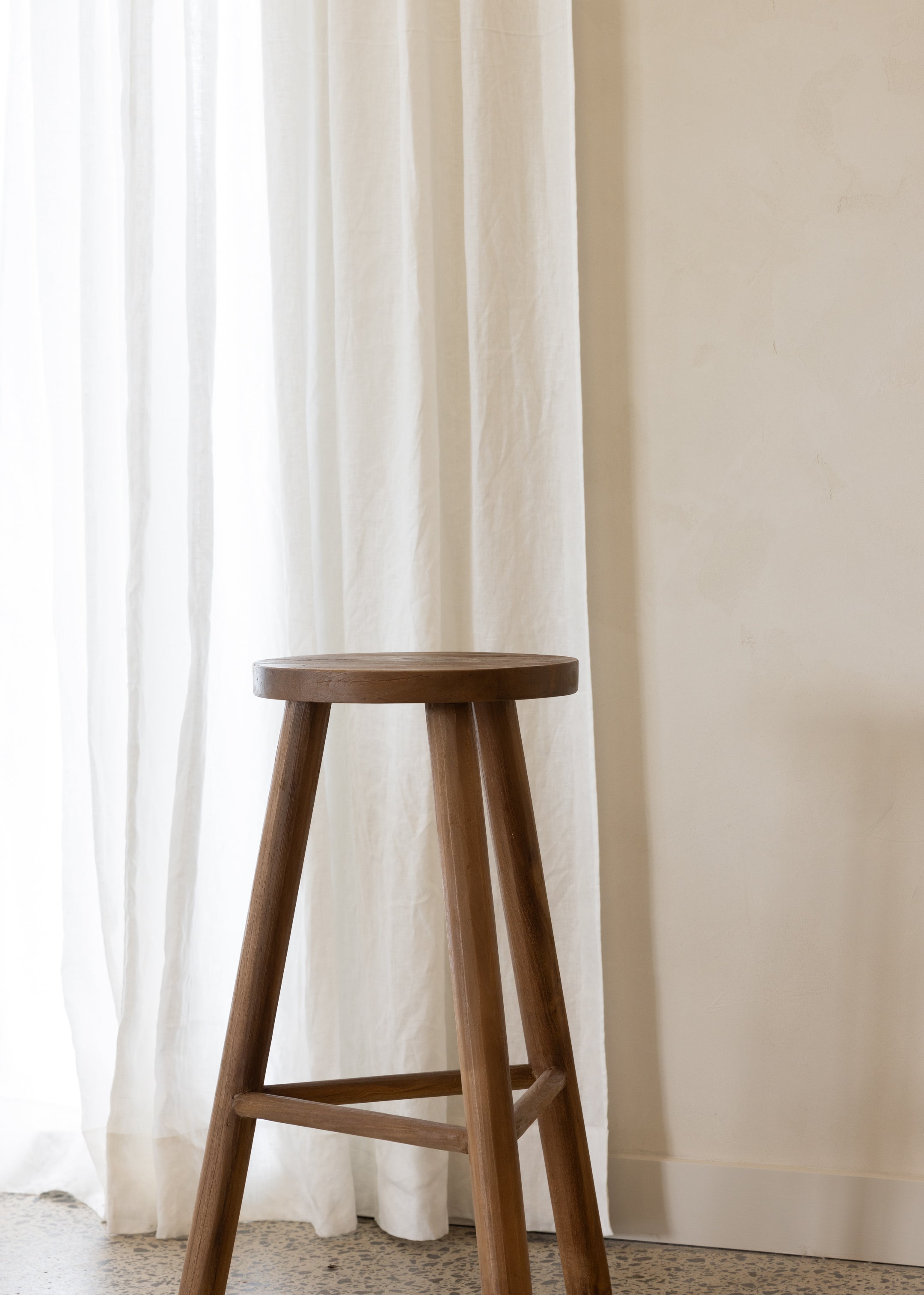 Village Stool / Dark Teak