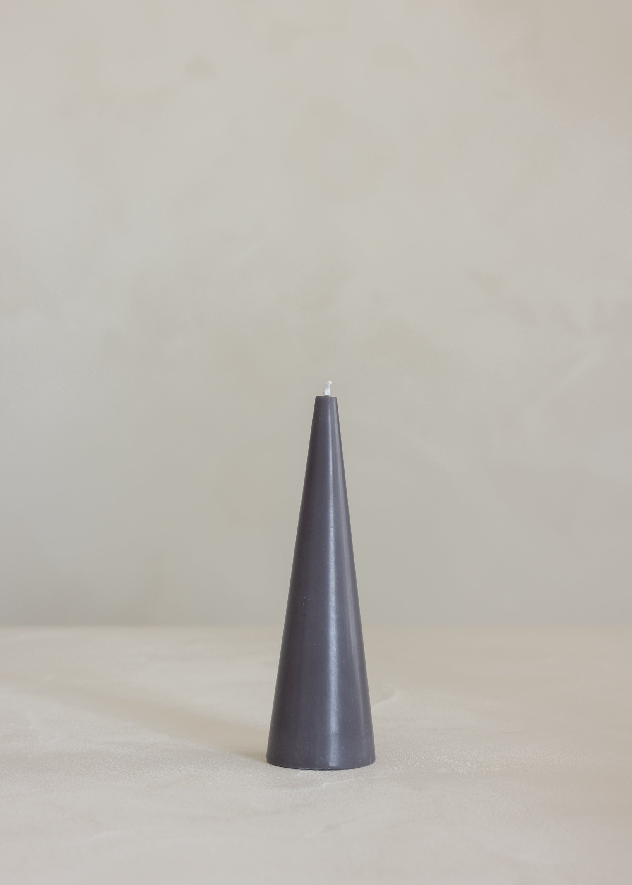 Cone Candle Small / Dark Grey