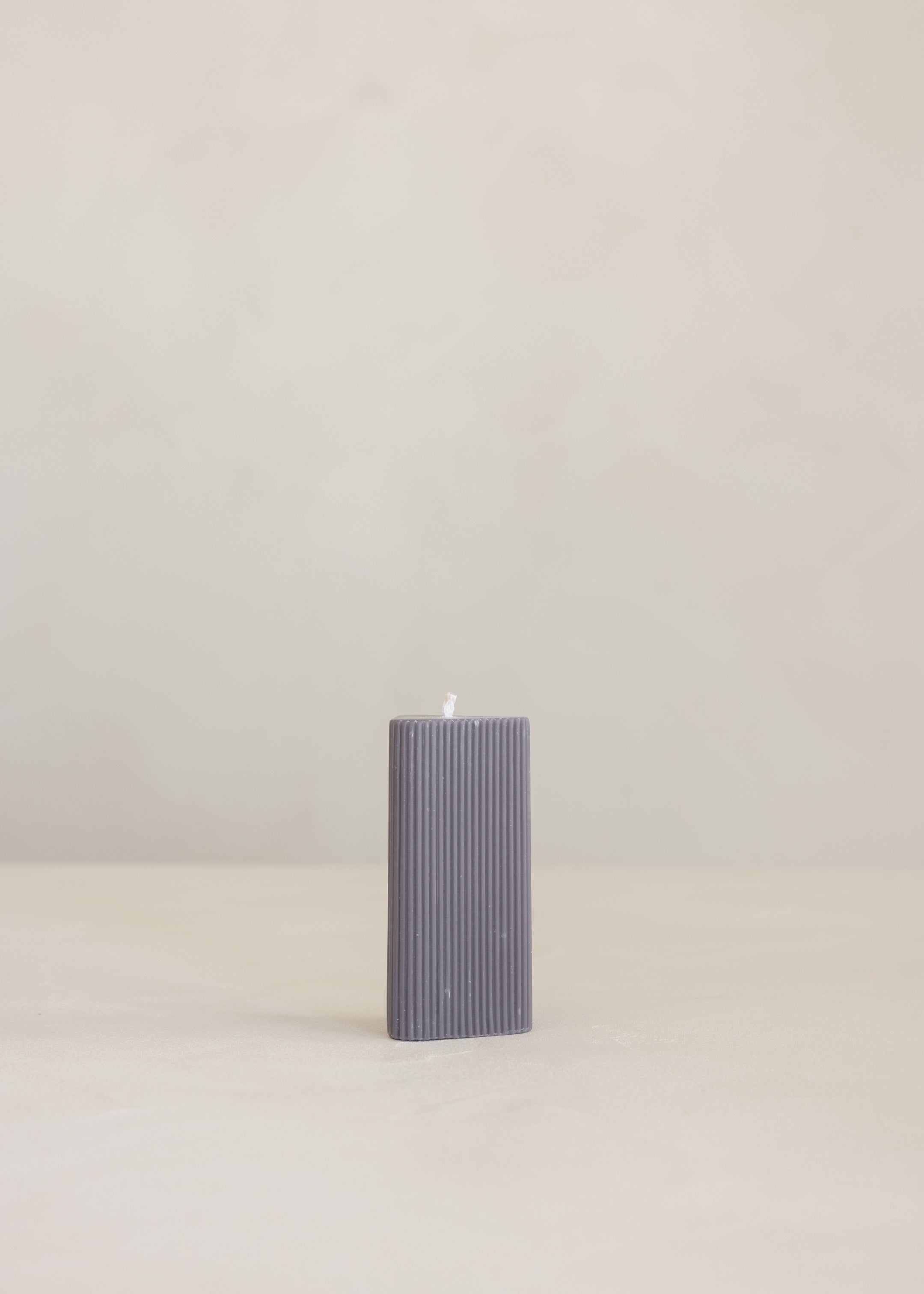 Helix  Pillar Candle Small / Dark Grey