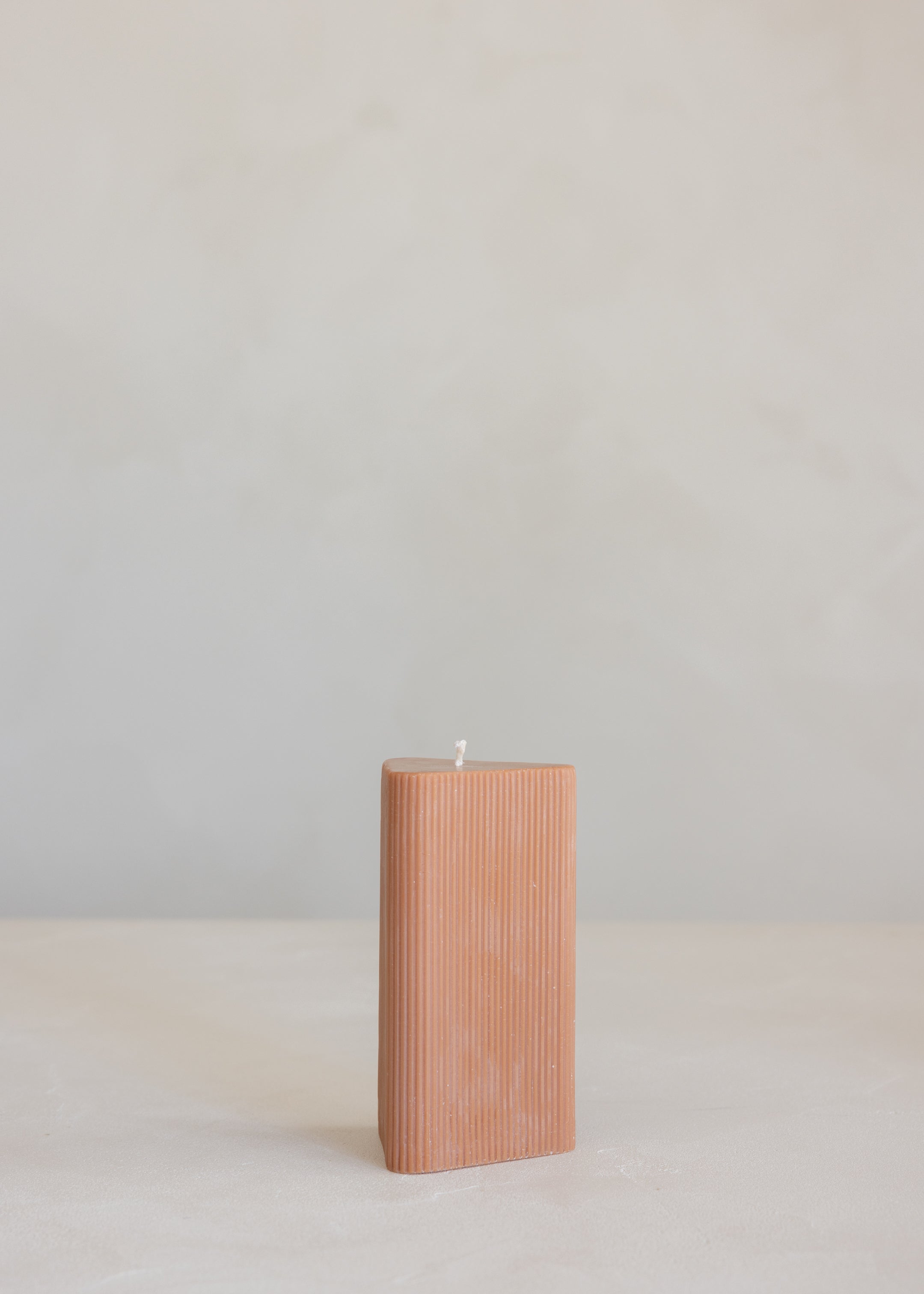Helix Pillar Candle Large / Cognac