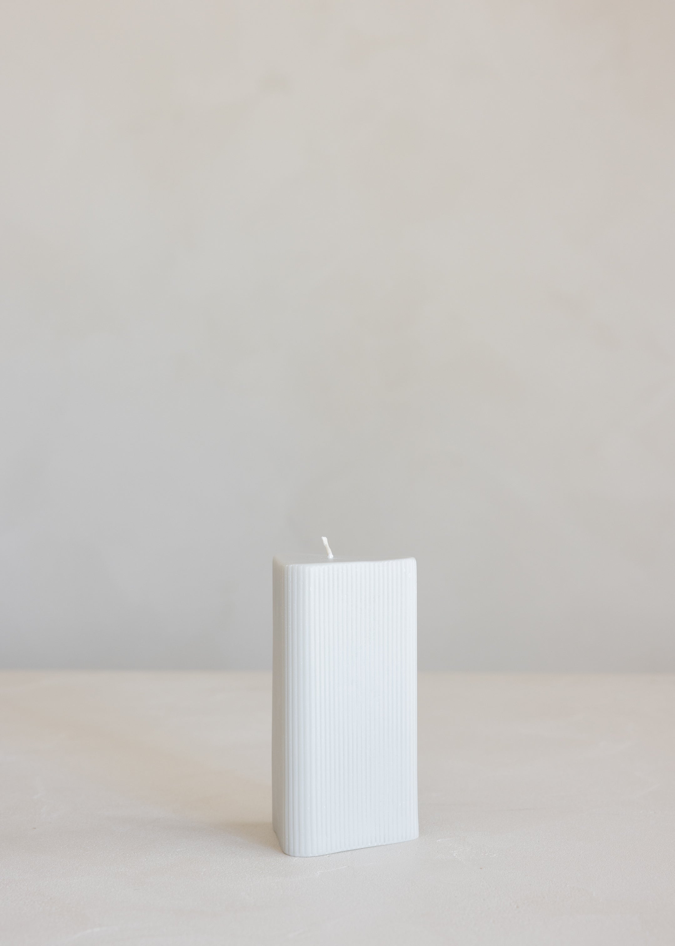 Helix Pillar Candle / Cool Grey