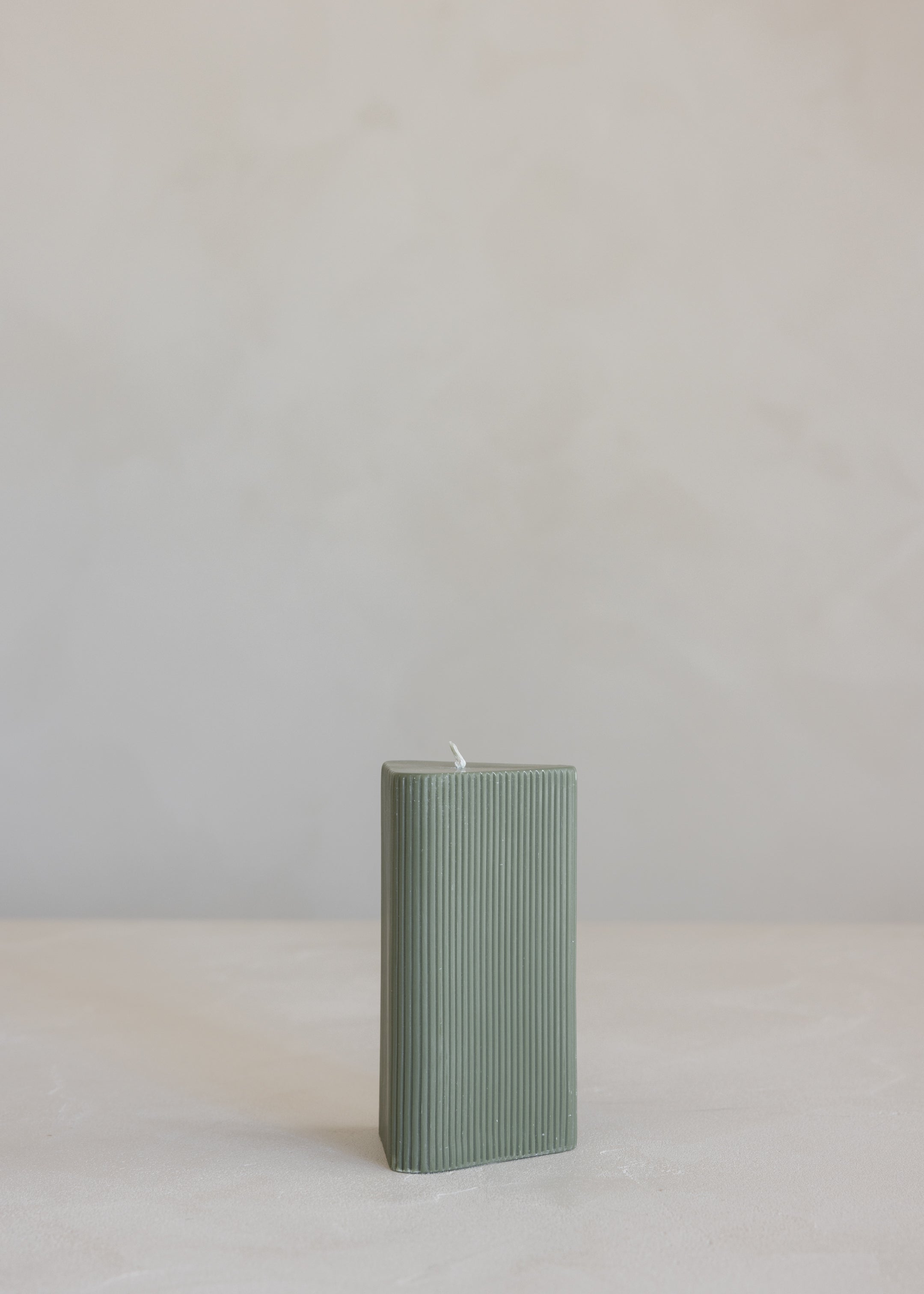 Helix Pillar Candle Large / Olive