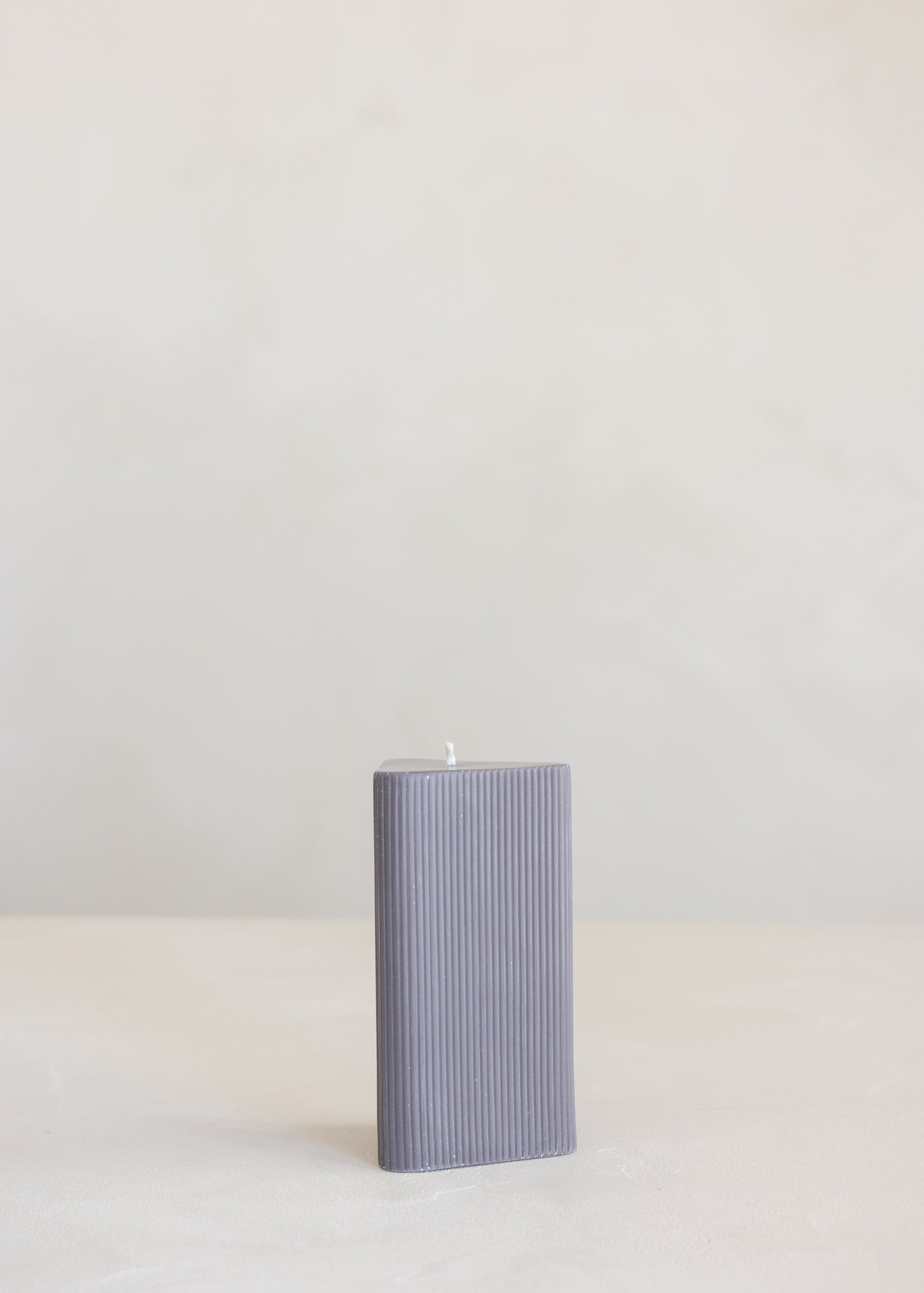 Helix Pillar Candle / Dark Grey