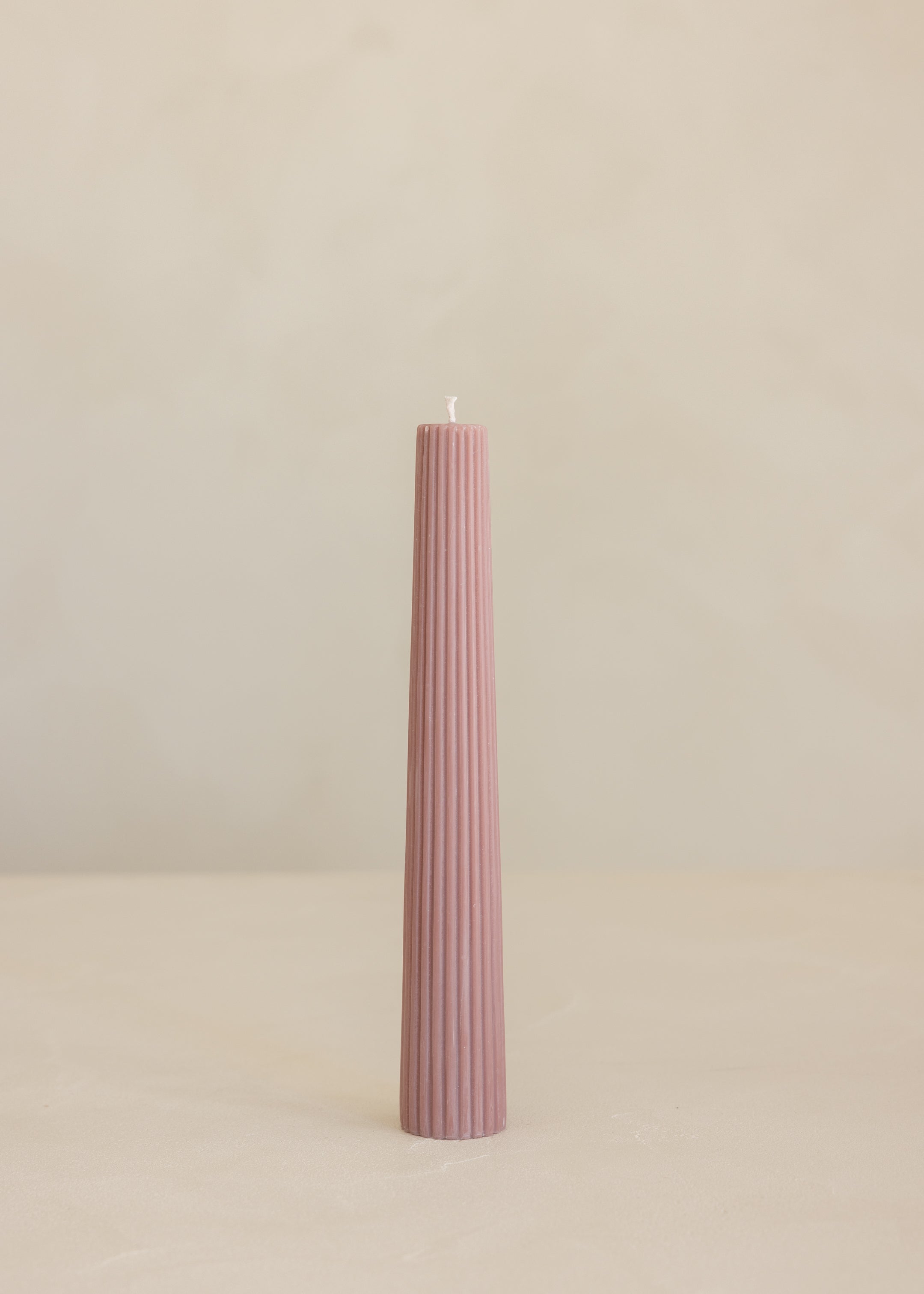 Tapered Lone Pillar Candle / Old Rose